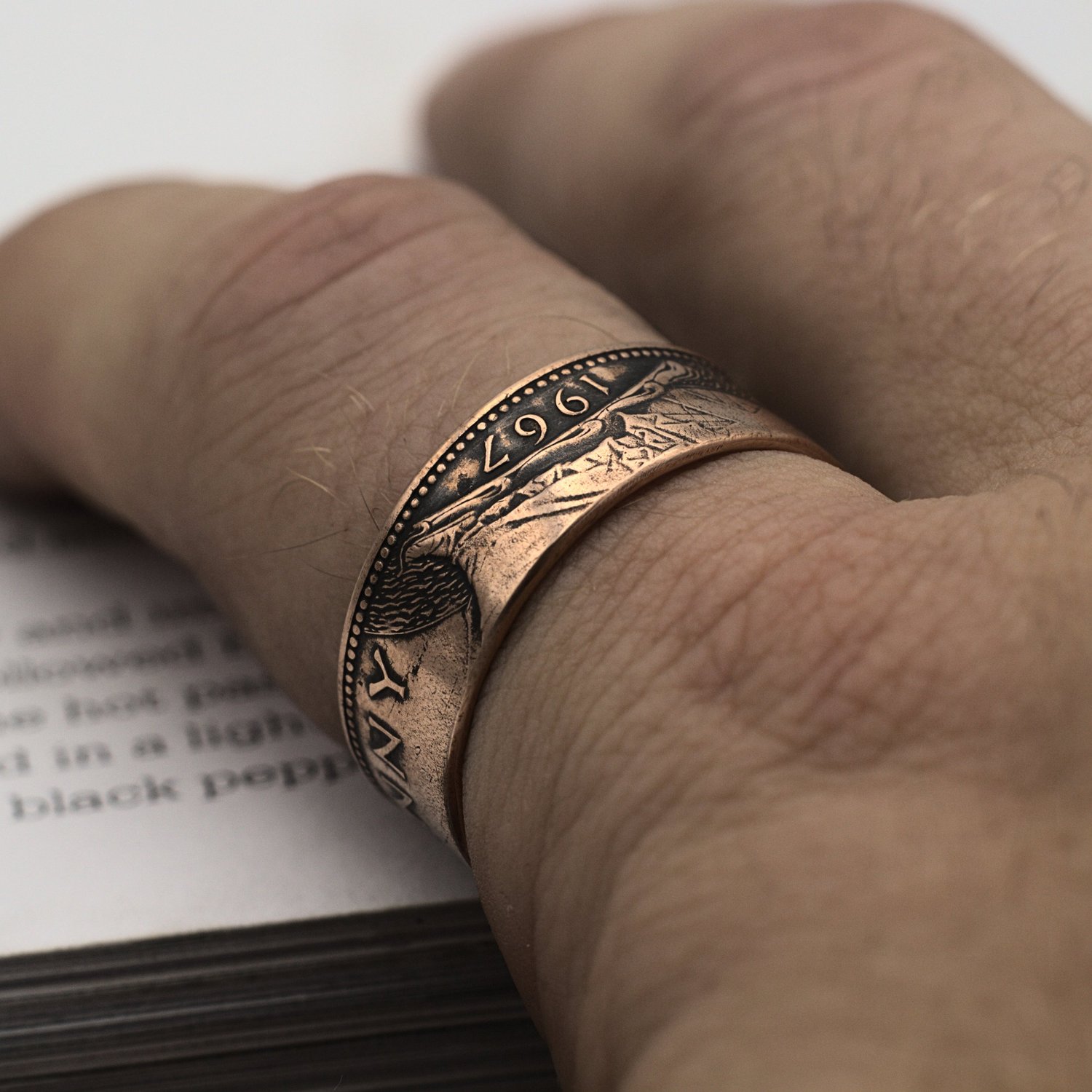British Penny Coin Ring Queen Elizabeth II — Gin Coin Jewellery
