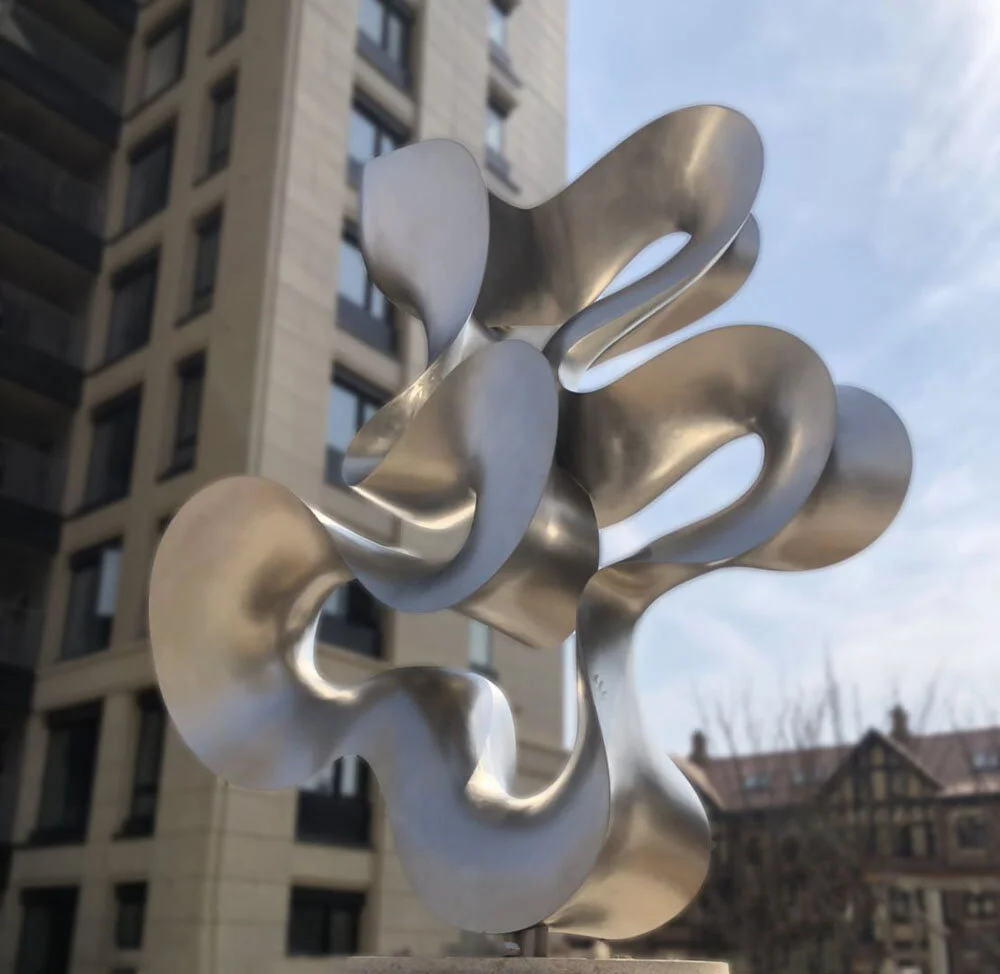 Outdoor metal sculpture