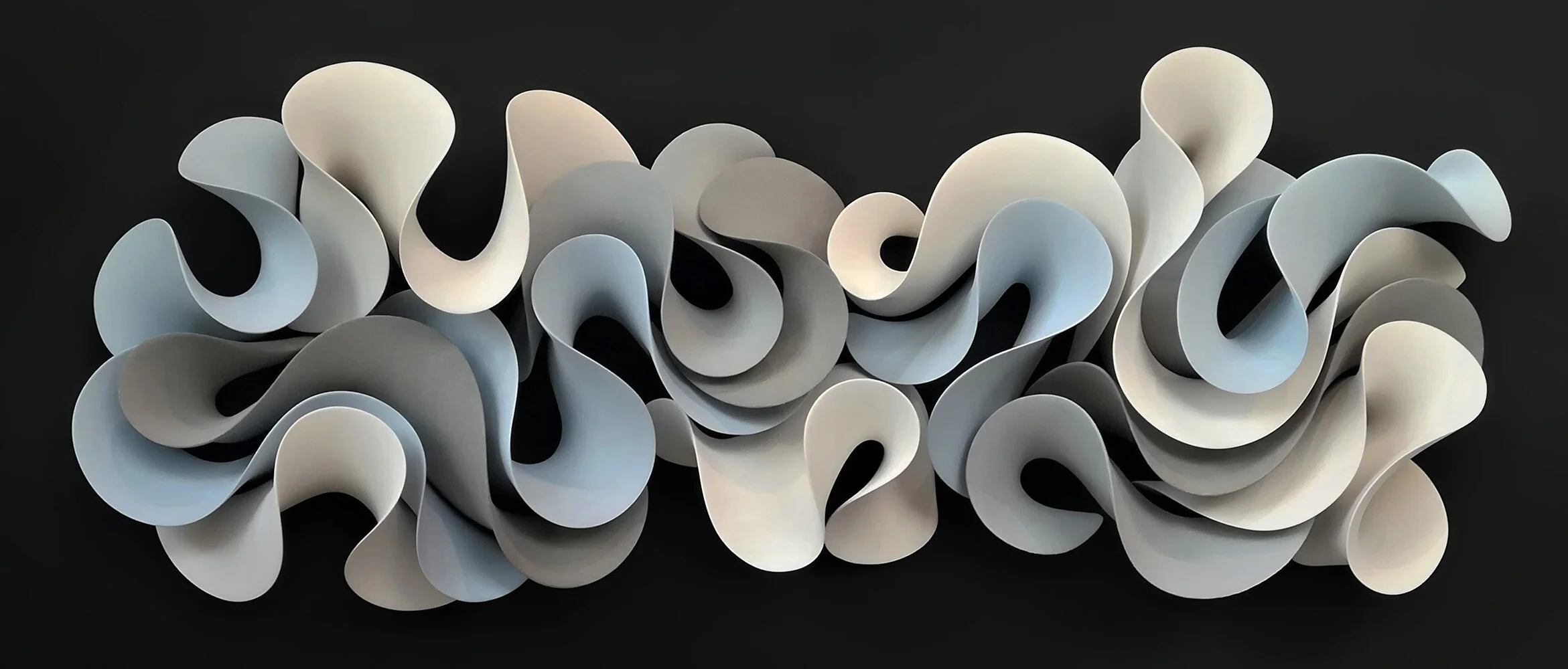 Waves I, ceramic sculpture 