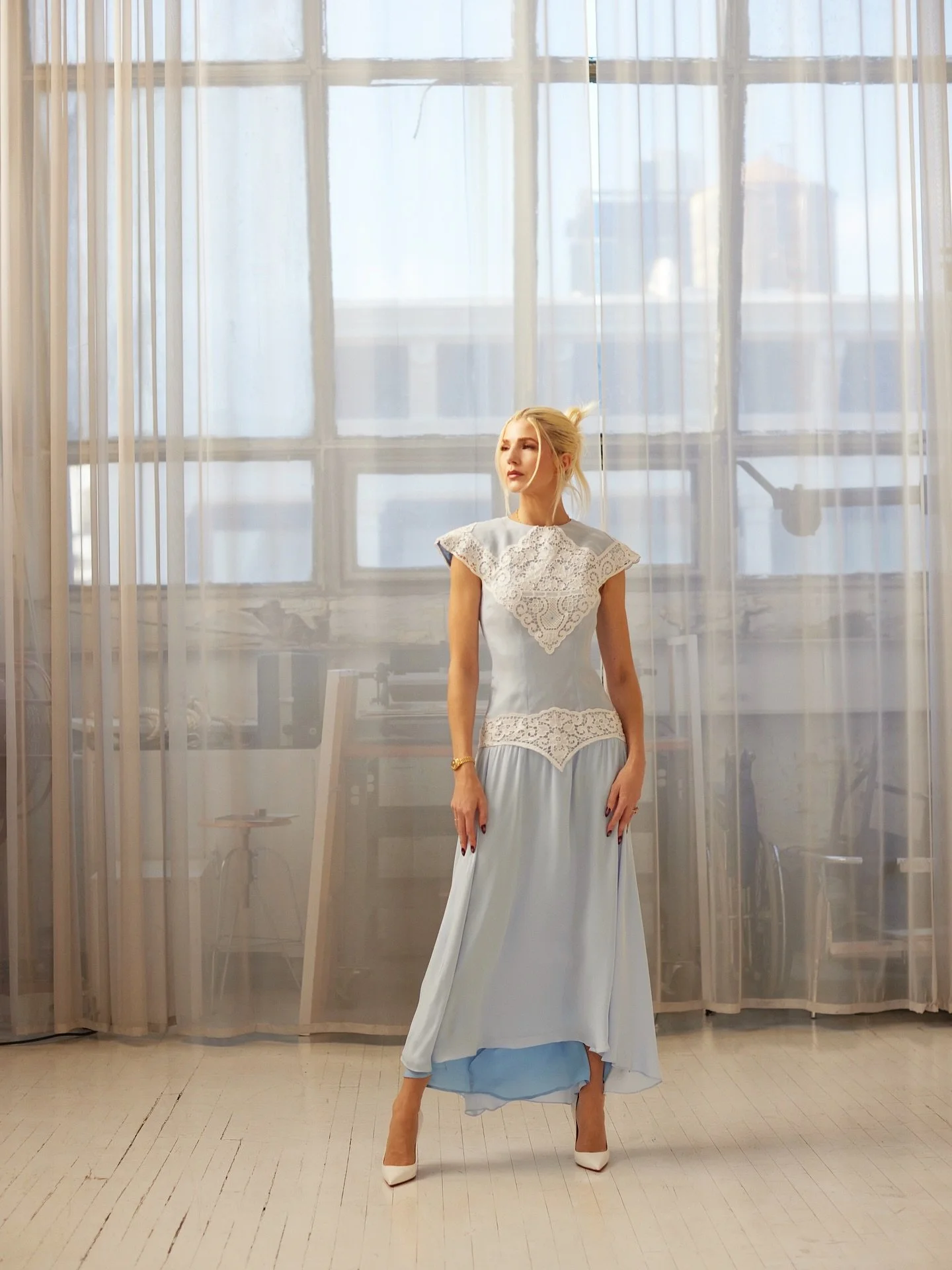 Angelilli Haute Couture: Last Spring I visited the colorful, fantastical, island of Burano in the Venetian Lagoon, and met a very skilled and passionate Italian woman nearing 90 yrs old, who has been making the finest intricate lace by hand her whole