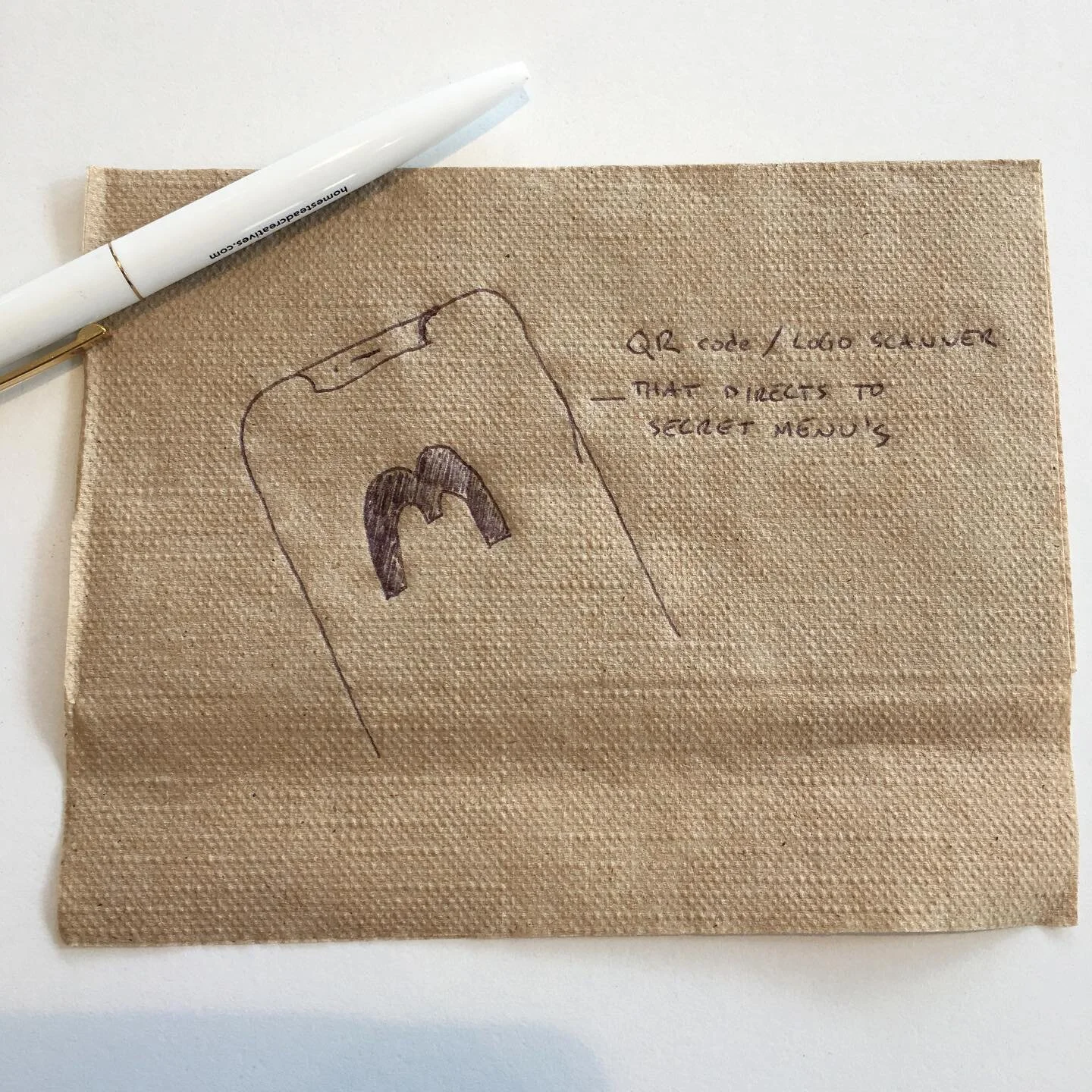 logo scanner to restaurants secret menu&rsquo;s - #napkininventions