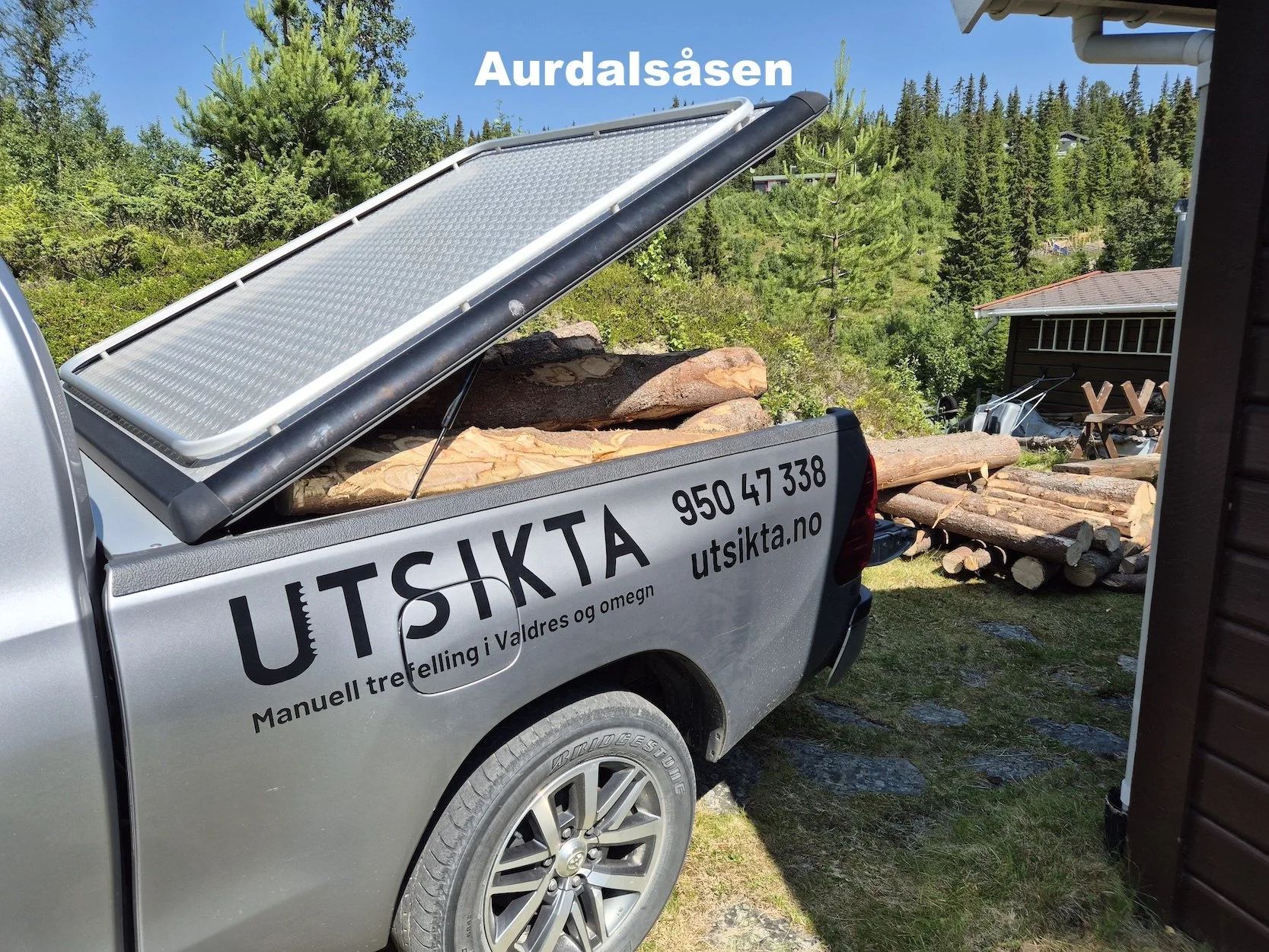 Trefelling på Aurdalsåsen i Nord-Aurdal - Utsikta Trefelling AS