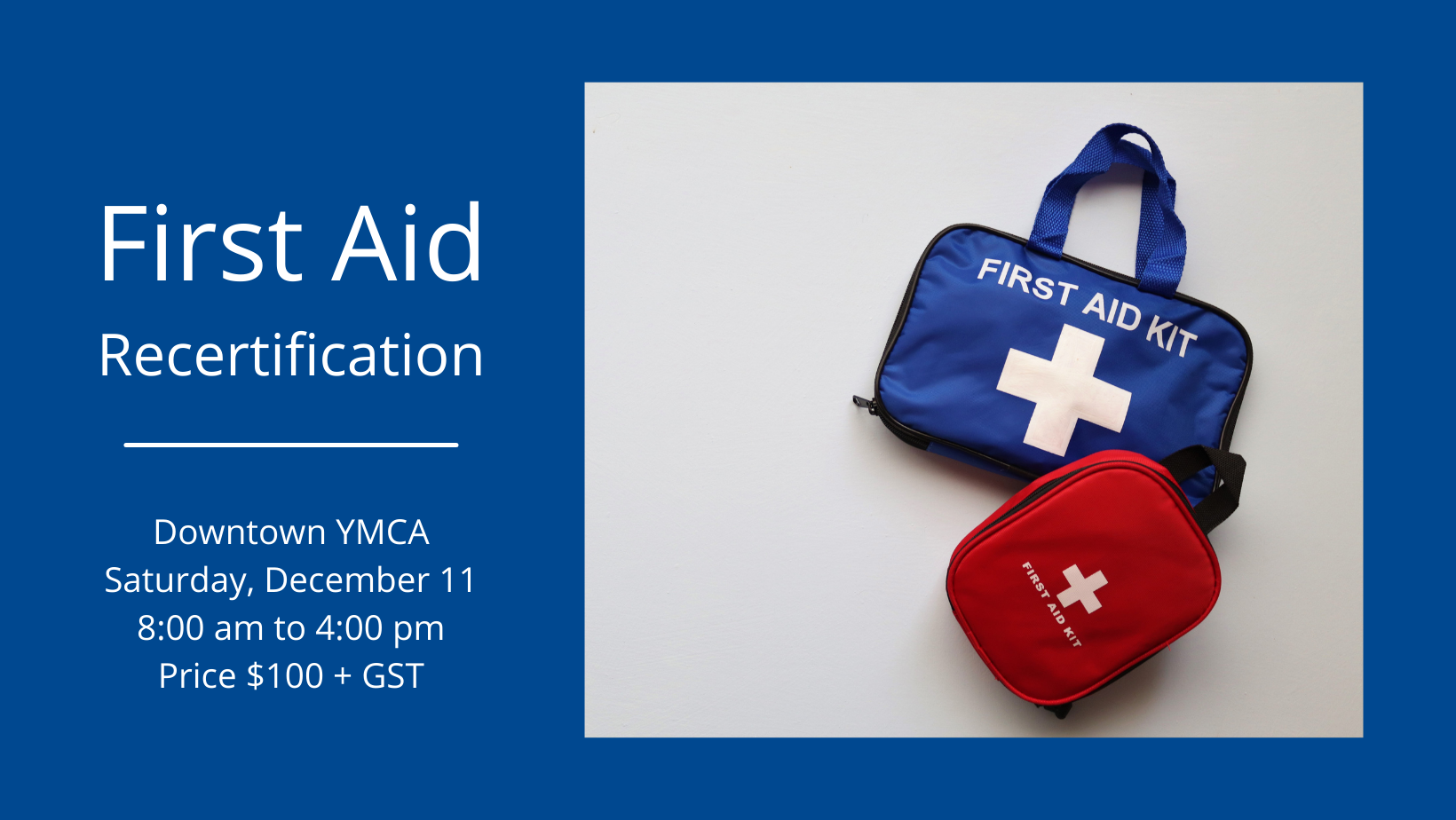 First Aid Recertification Course — YMCA of Medicine Hat