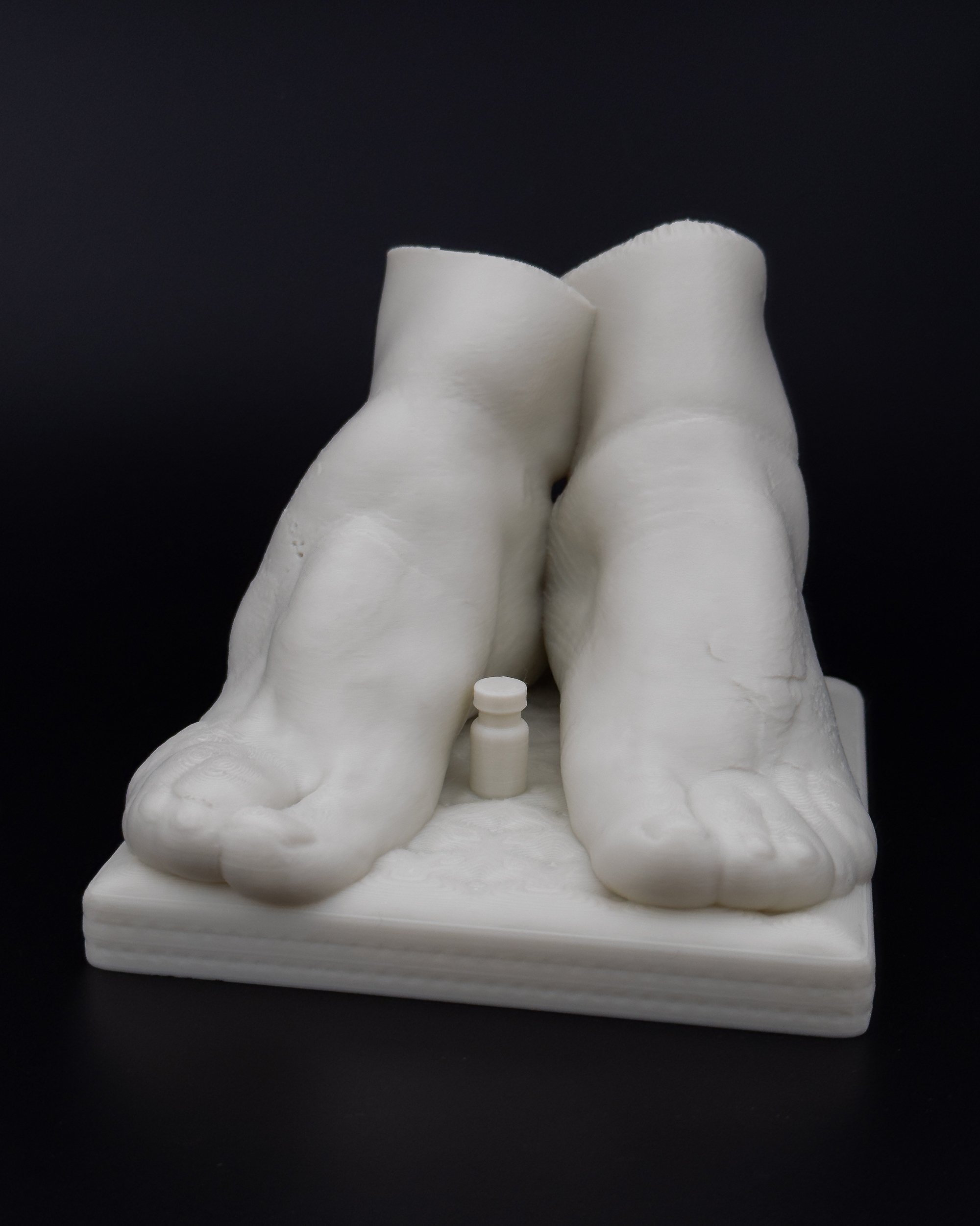Swollen Feet (2026). Bioplastic, 5 x 6  x 4 ½ in.