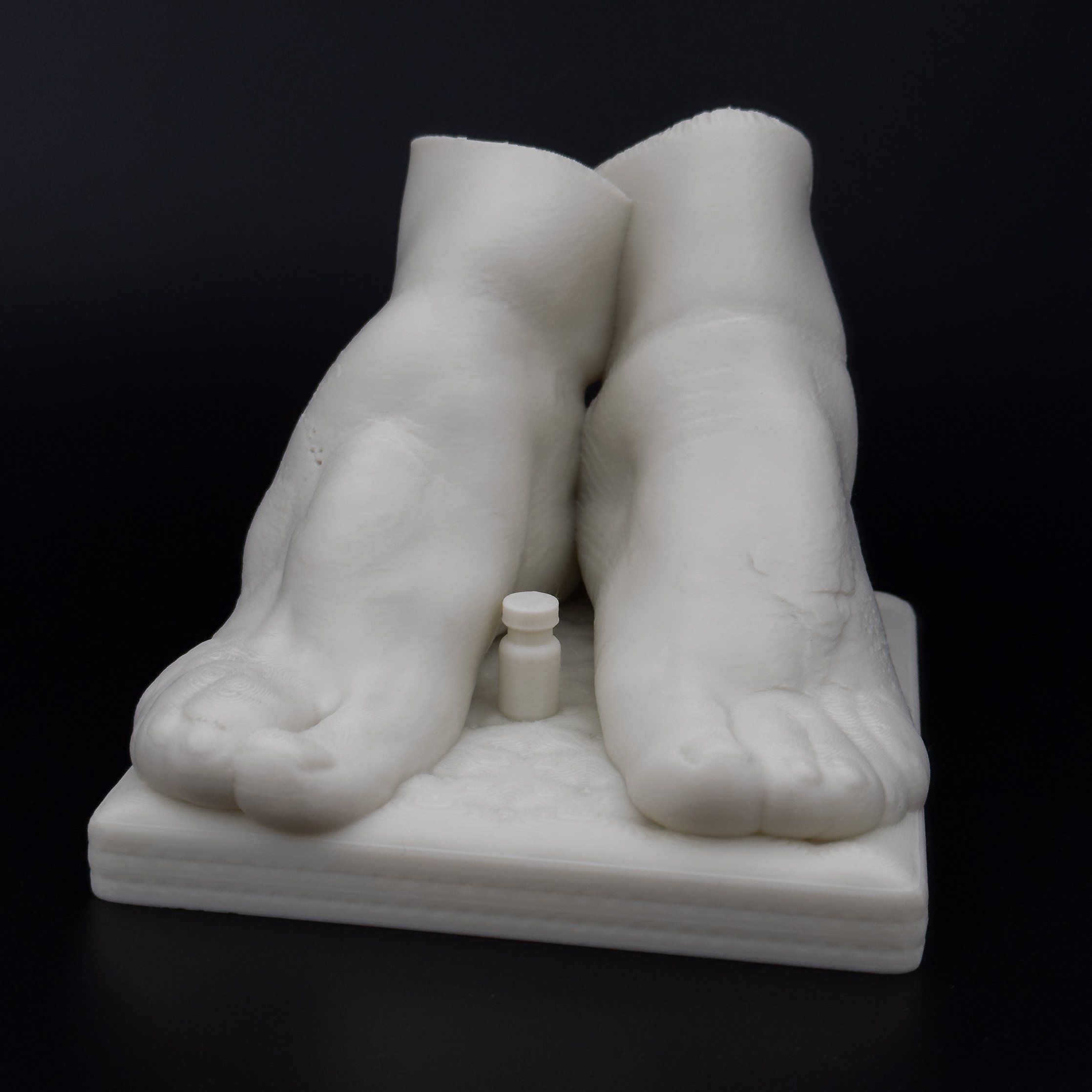 Swollen Feet (2026). Bioplastic, 5 x 6 x 4 ½ in.
