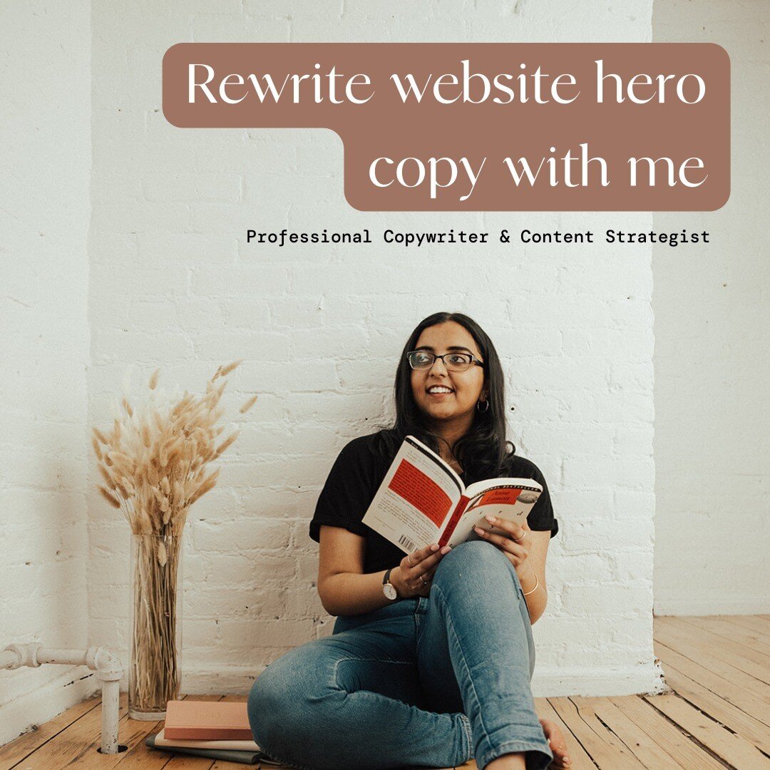 We&rsquo;re back with another Rewrite With Me ✍🏽

Hero copy is that first handshake to your website. You need to make them stick around for the good stuff with magnetic copy. 

It&rsquo;s easy to write generic descriptions of your product or service