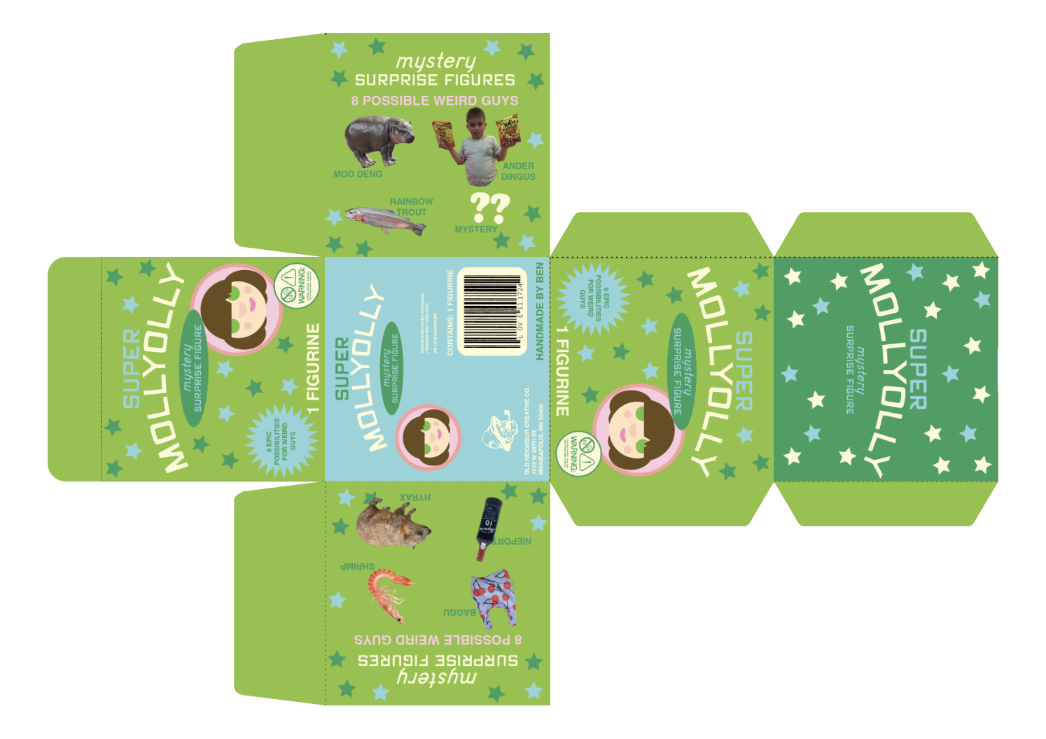 Super Mollyolly Blind Box Package Design (Vol. 1)