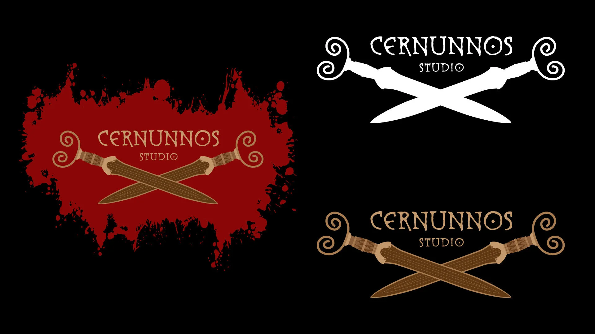 Black background logo versions