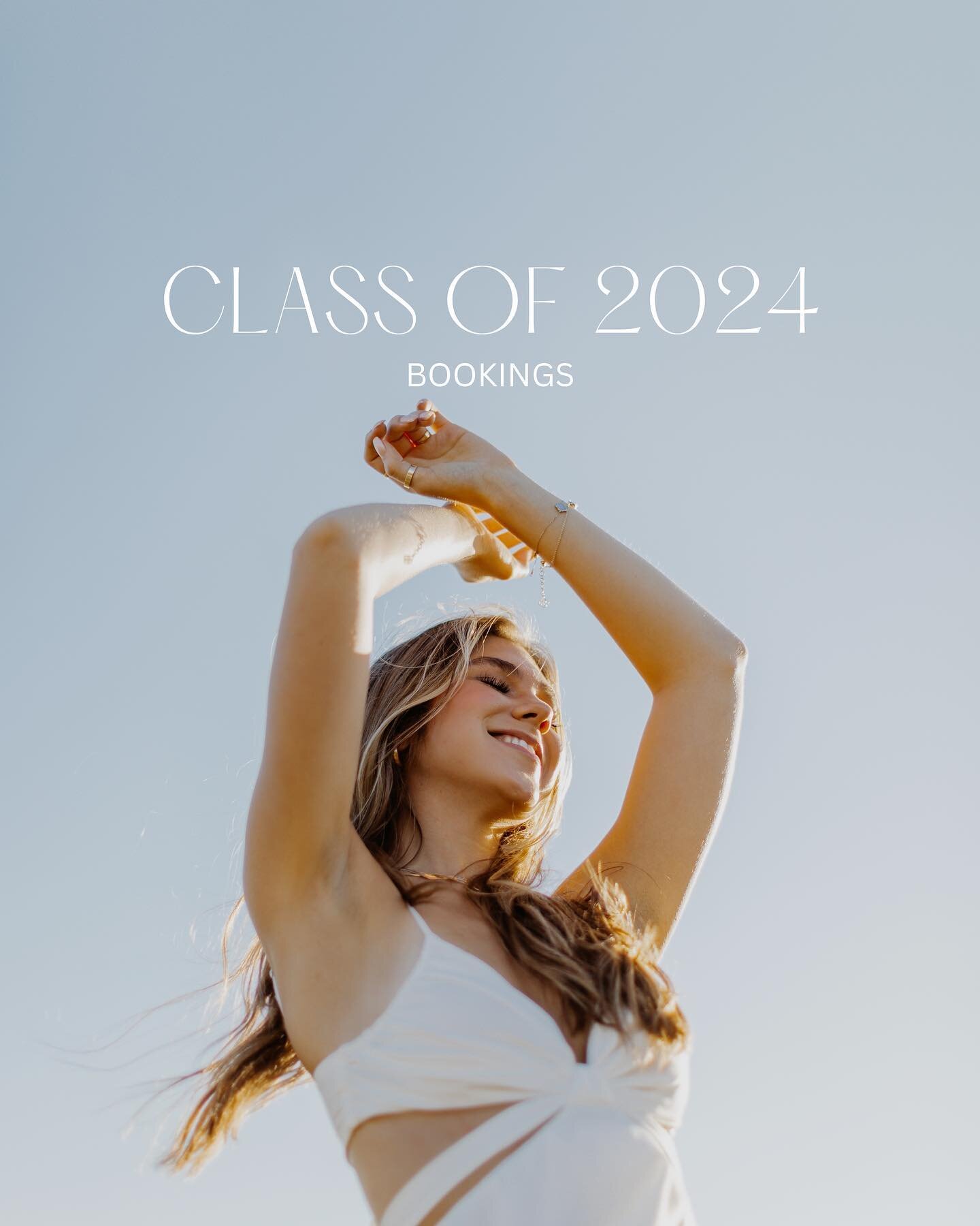 It&rsquo;s about that time of the year again.. Class of 2024 bookings 🥳📸

WOW I&rsquo;ve had a ton of emails/inquiries regarding senior sessions and just wanted to say thank you to those who have already expressed interest. I appreciate all of you!