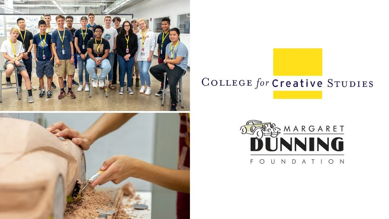 The Margret Dunning foundation invites a select few high school students to CCS each summer to compete for a 4-year, full-ride scholarship in transportation design at the college (Approx. Total Value $180,000). Through General Motors, 
I volunteered 