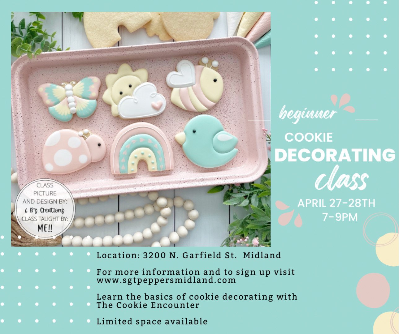 Spring Cookie Decorating Class 4.28