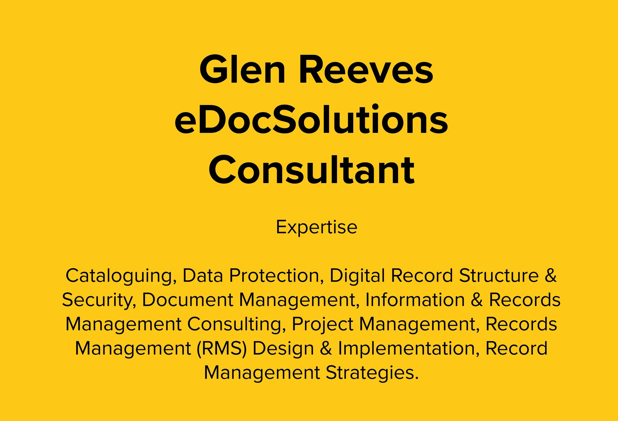 Glen Reeves - eDocSolutions