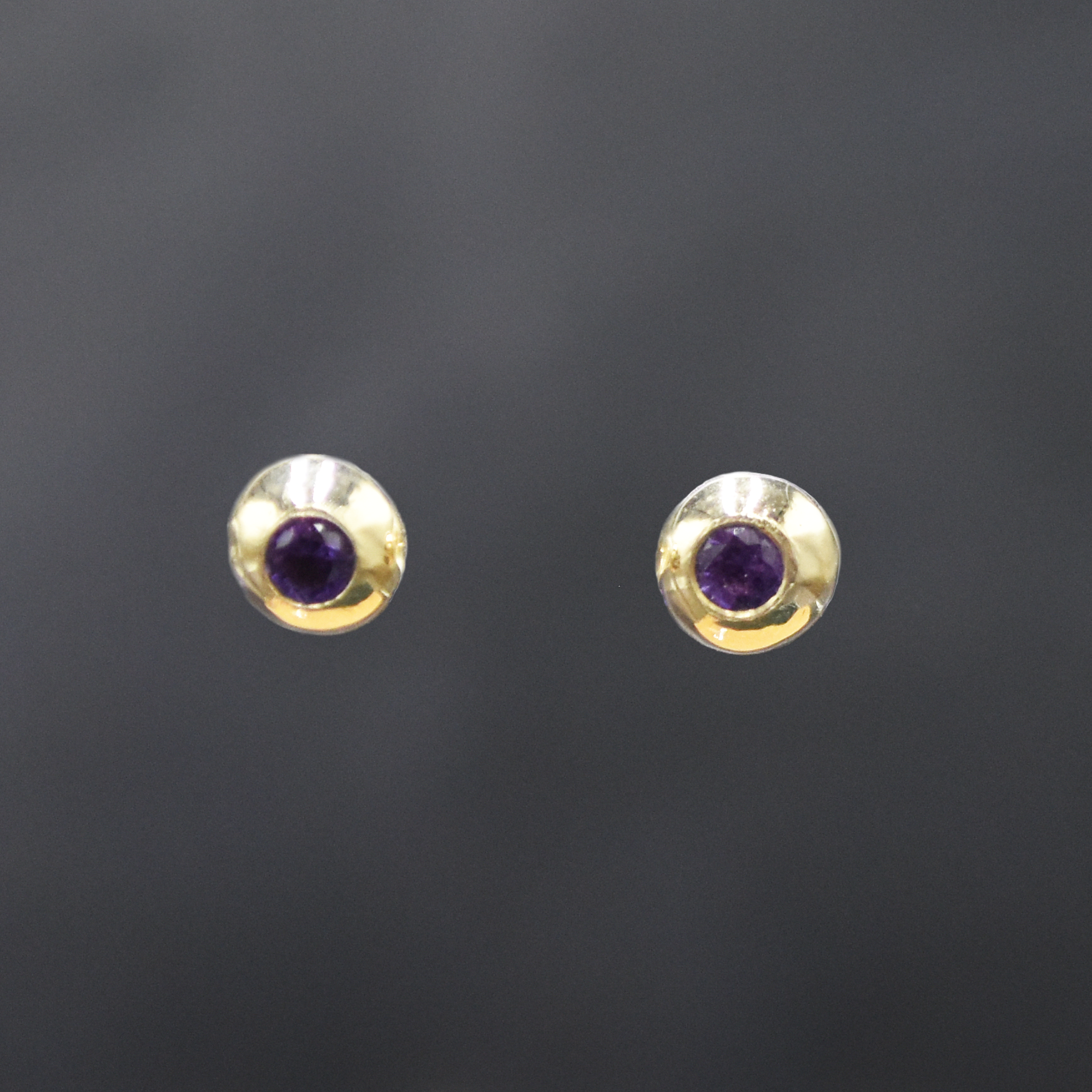14k Gold Nugget Gemstone Studs
