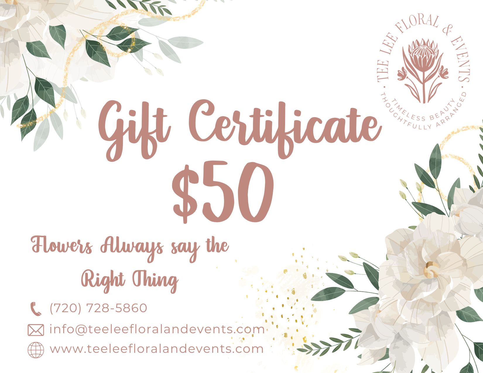 $50 Floral Gift Certificate - TeeLee Flowers and Events.png