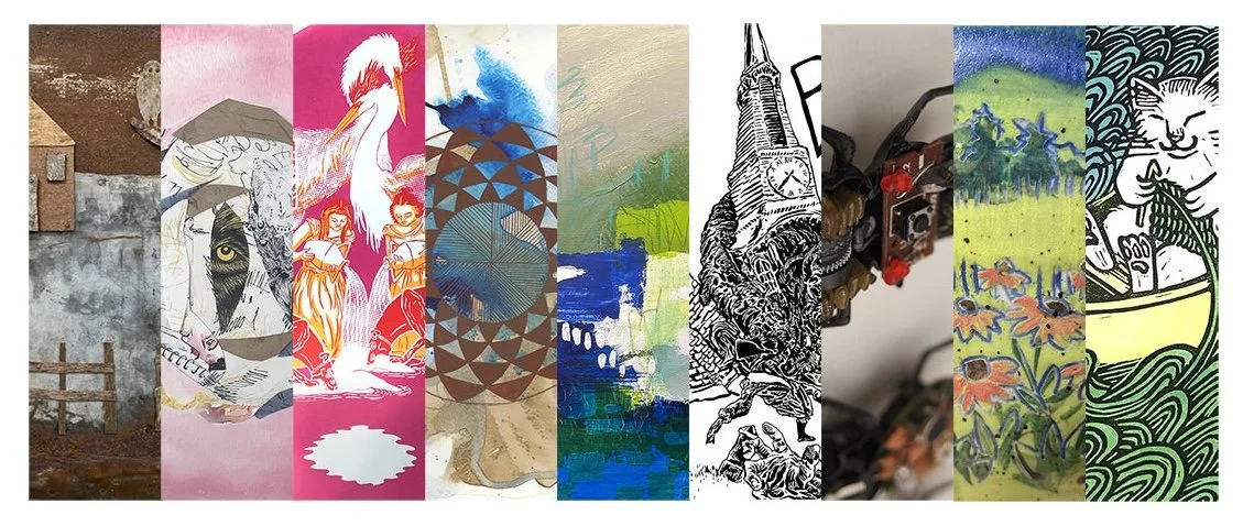 Montage image of artwork from the DRAW Gallery