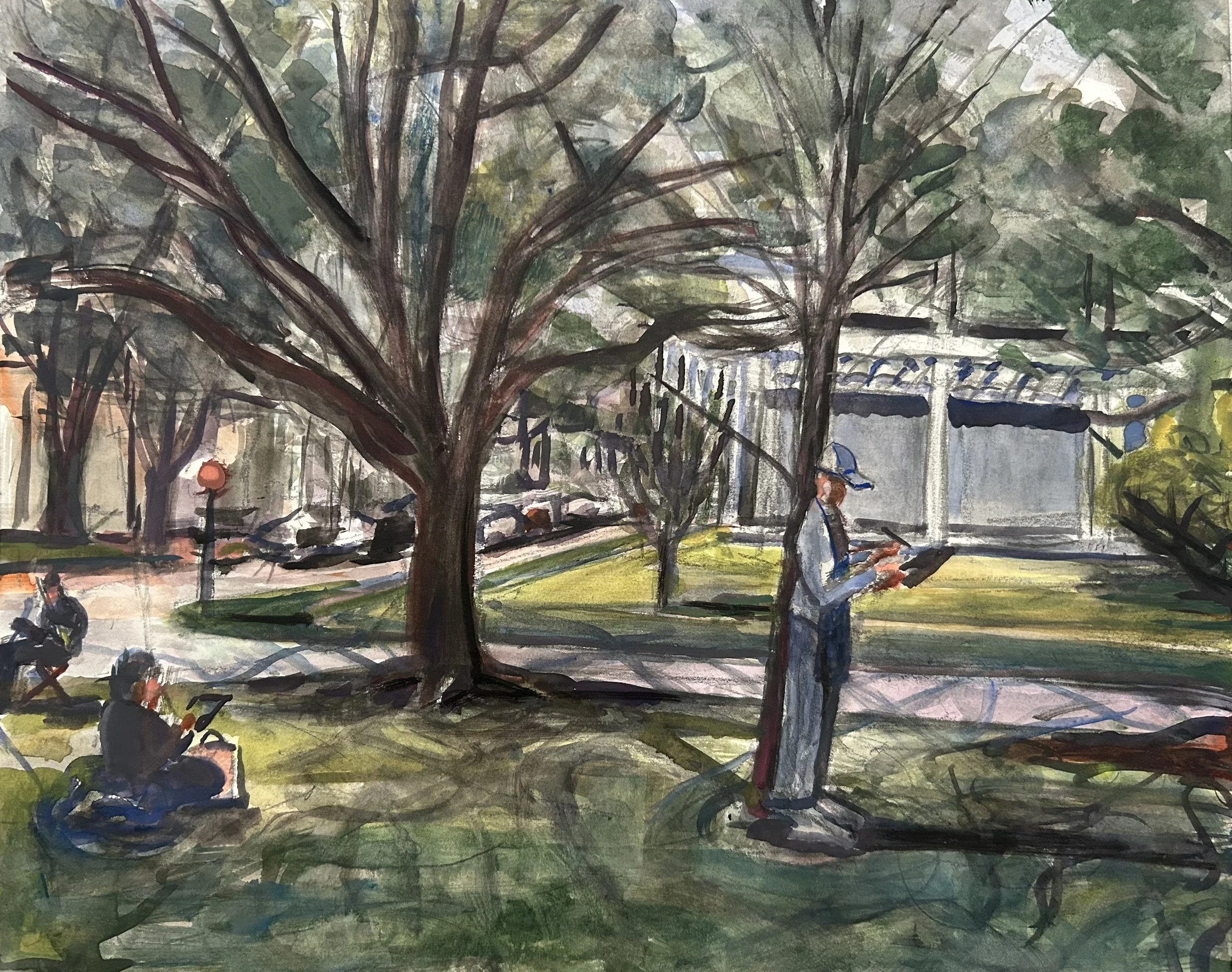 Painters on the Menil Grounds