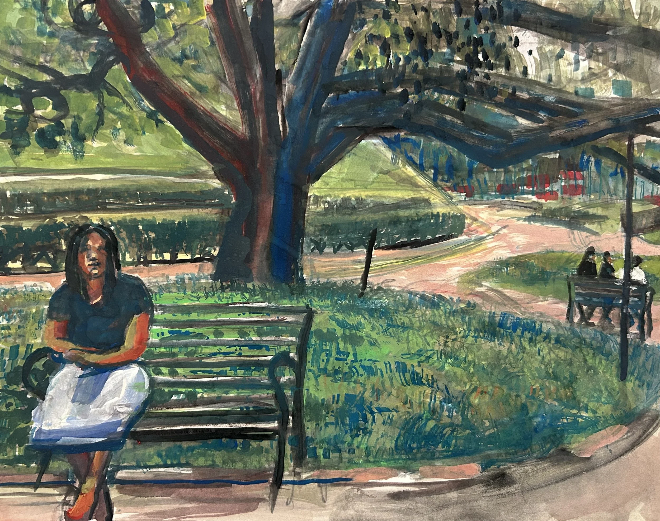 Lady Sitting in the Shade