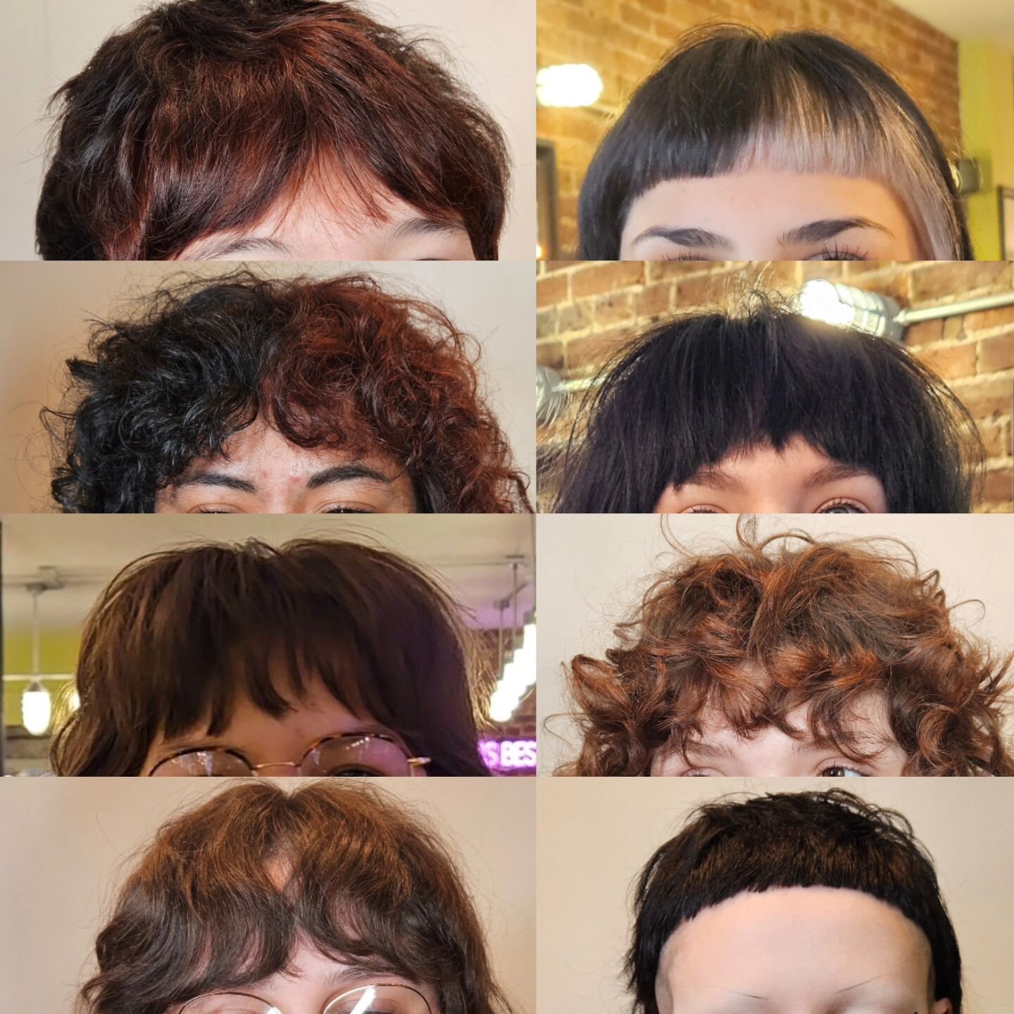 I love a good variety, especially when that variety is fringe. Curly, blunt, straight, micro, bang, bang! 

#lexingtonkysalon #lexingtonkyhairstylist #lgbtqhairstylist #transhairstylist #bangs #fringe #curlybangs #microbangs
