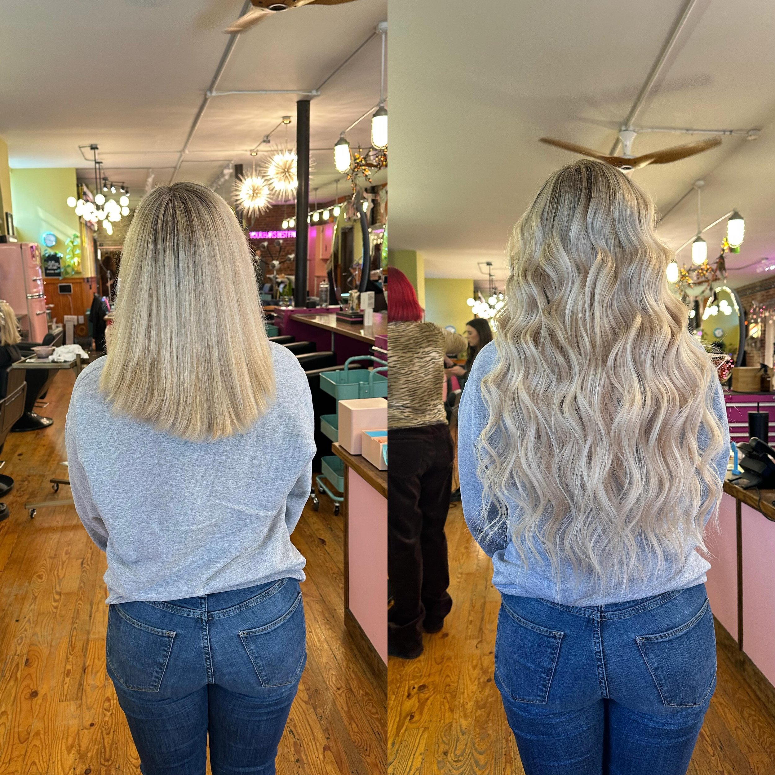 Have you been wanting that perfect blonde/extension combo? I&rsquo;m your girl🫶🏻 schedule a consultation today to learn all the details and different methods on extensions and find out if they are a perfect fit for you!