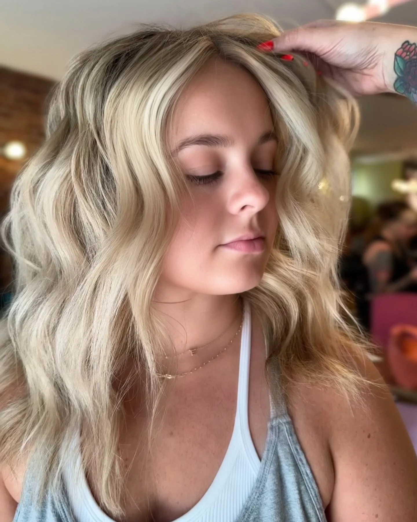 Hotter the weather, the blonder the hair. 🔥🔥🔥
