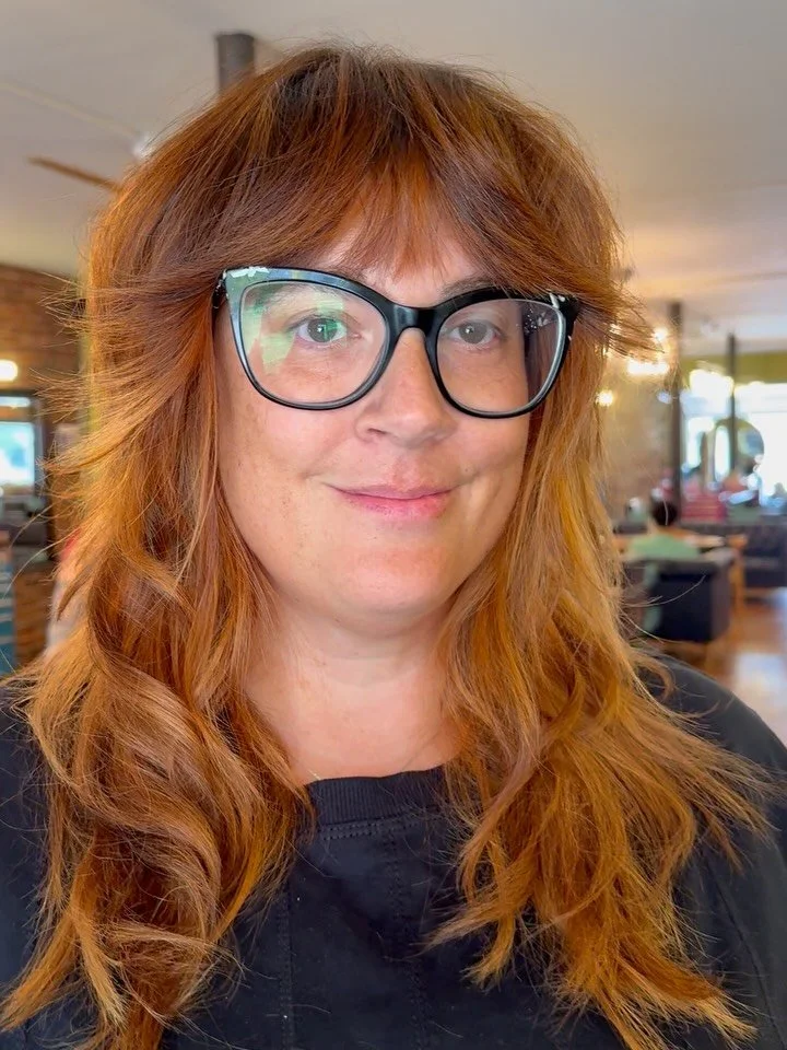 swipe for the before -&gt; our goal is eventually a lighter copper, but at this appointment we decided low and slow would be our friend and we couldn&rsquo;t be happier about what we finished with 🧡