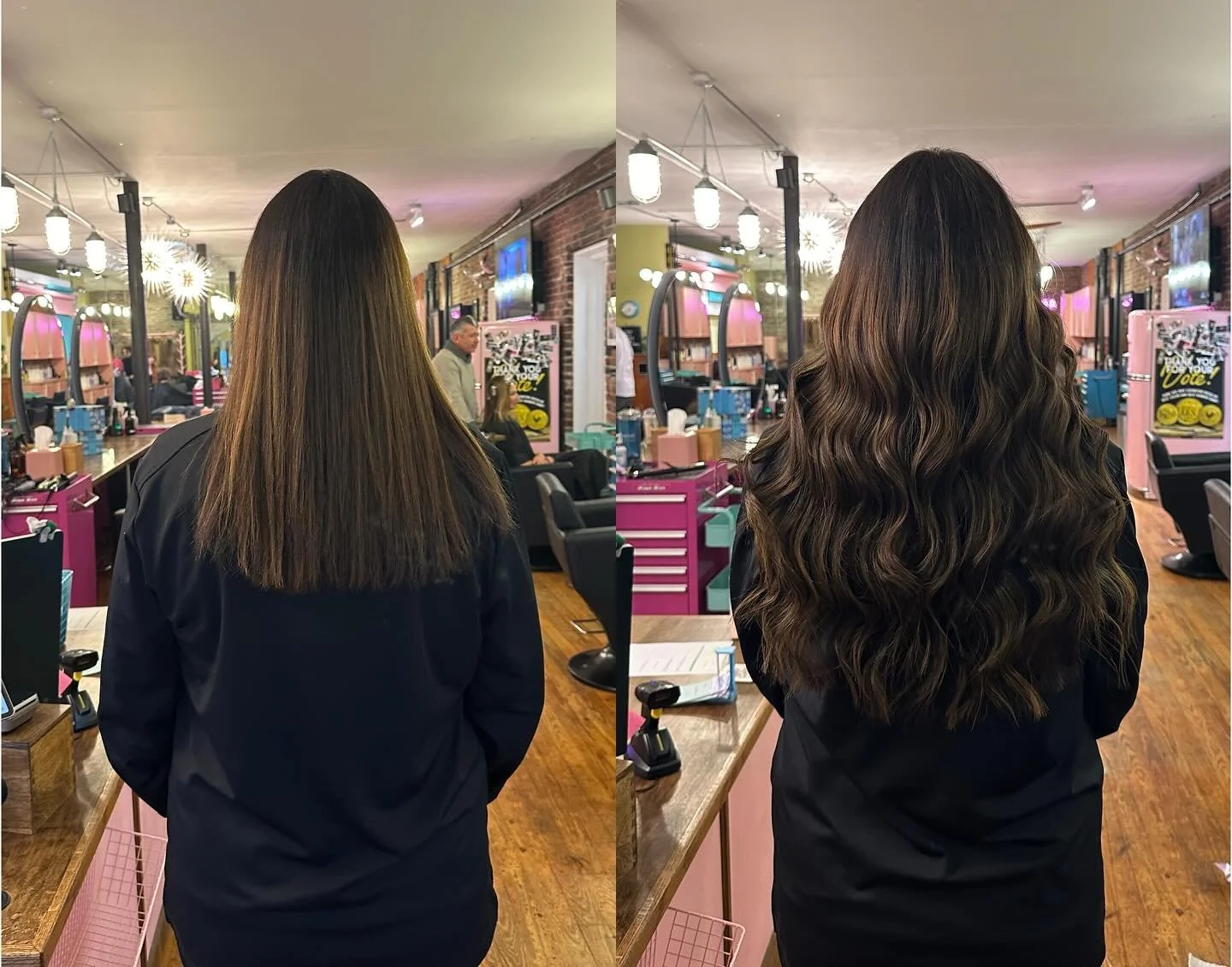 The chilliness this week has me loving these dark extensions🫶🏻 schedule a consult today 💗

#extensions #hair #brunette #dimension #longhair #hairextension #lexington #lexingtonkentucky #hairstylist #lexingtonhairstylist
