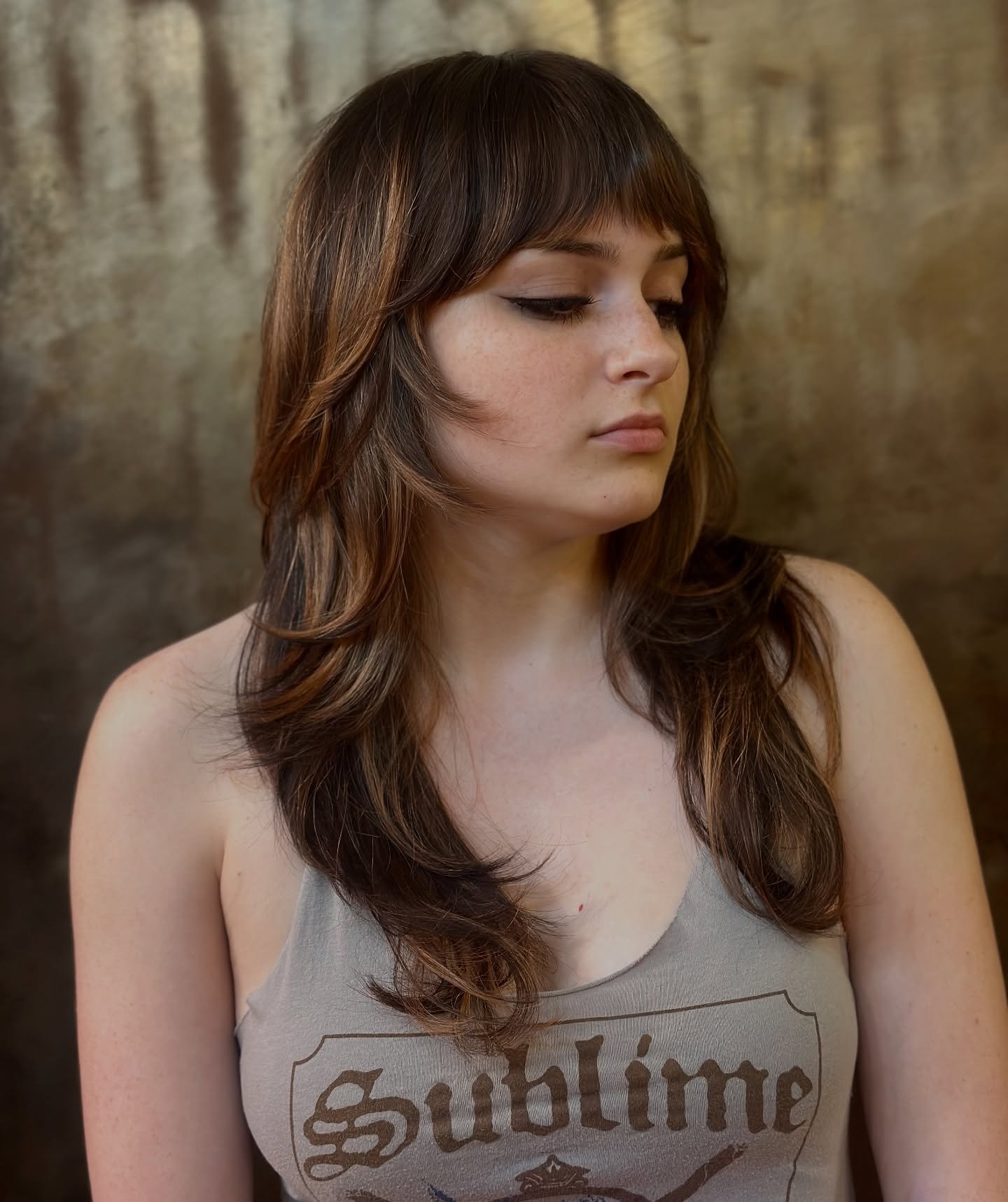 My favorite part of a shag is all of the lil bits around the face!! I customize every haircut to each person, and part of that is placing the hair in places to highlight your facial features. It&rsquo;s almost like contouring your face using your hai