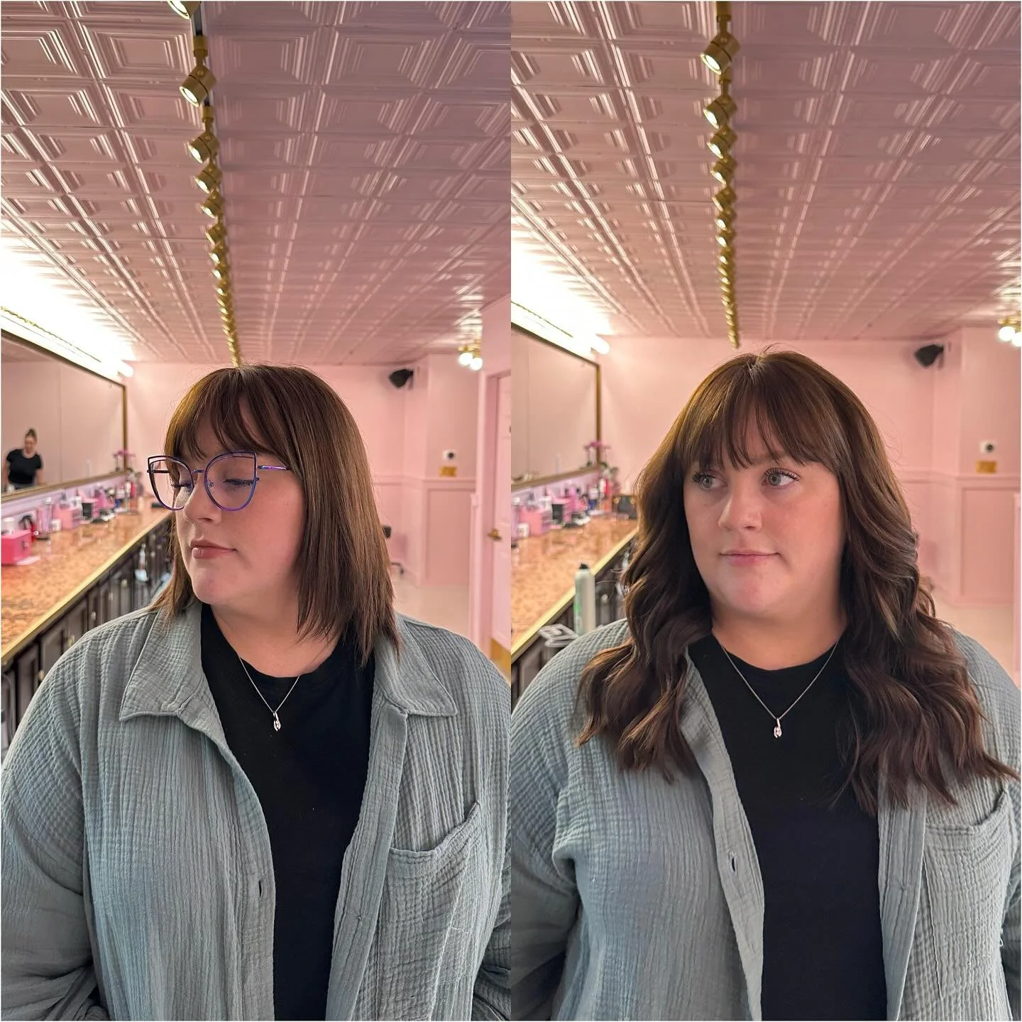Throwback to taking this sweet girl darker with her before and after 16&rdquo; @jzstyles.co extensions &amp; with the cooler weather that&rsquo;s arrived, I thought this was a must post💗

#extensions #hair #brunette #dimension #longhair #hairextensi