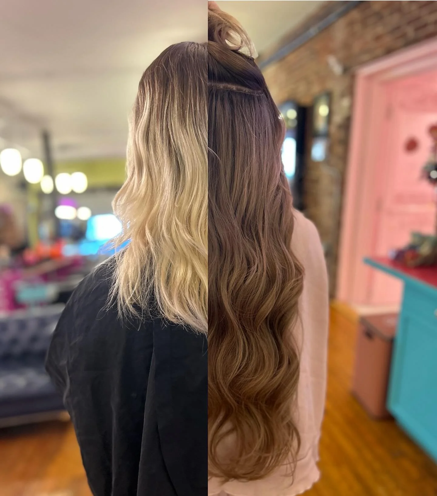 Extensions and darker??? Let&rsquo;s talk about it👀
-This was a whole transformation, And thankfully extensions gave us the opportunity to achieve the length and density! If you&rsquo;re wanting a big change, Come in and let&rsquo;s chat! Let&rsquo;