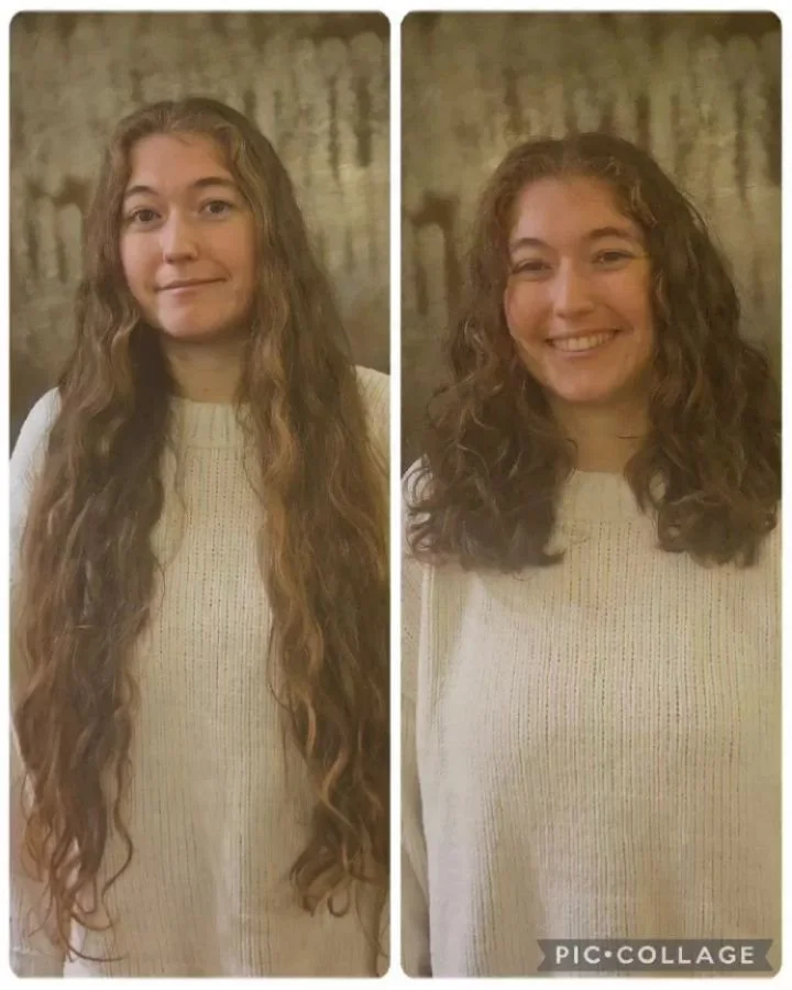 An absolute ray of sunshine got a transformation! Morgan (she/her) came in with all the hair wanting most of it gone. We had a lot of fun giving her a new shape she can grow out again or maintain with a cut or two through the years 🤘 

#lgbtqhairsty