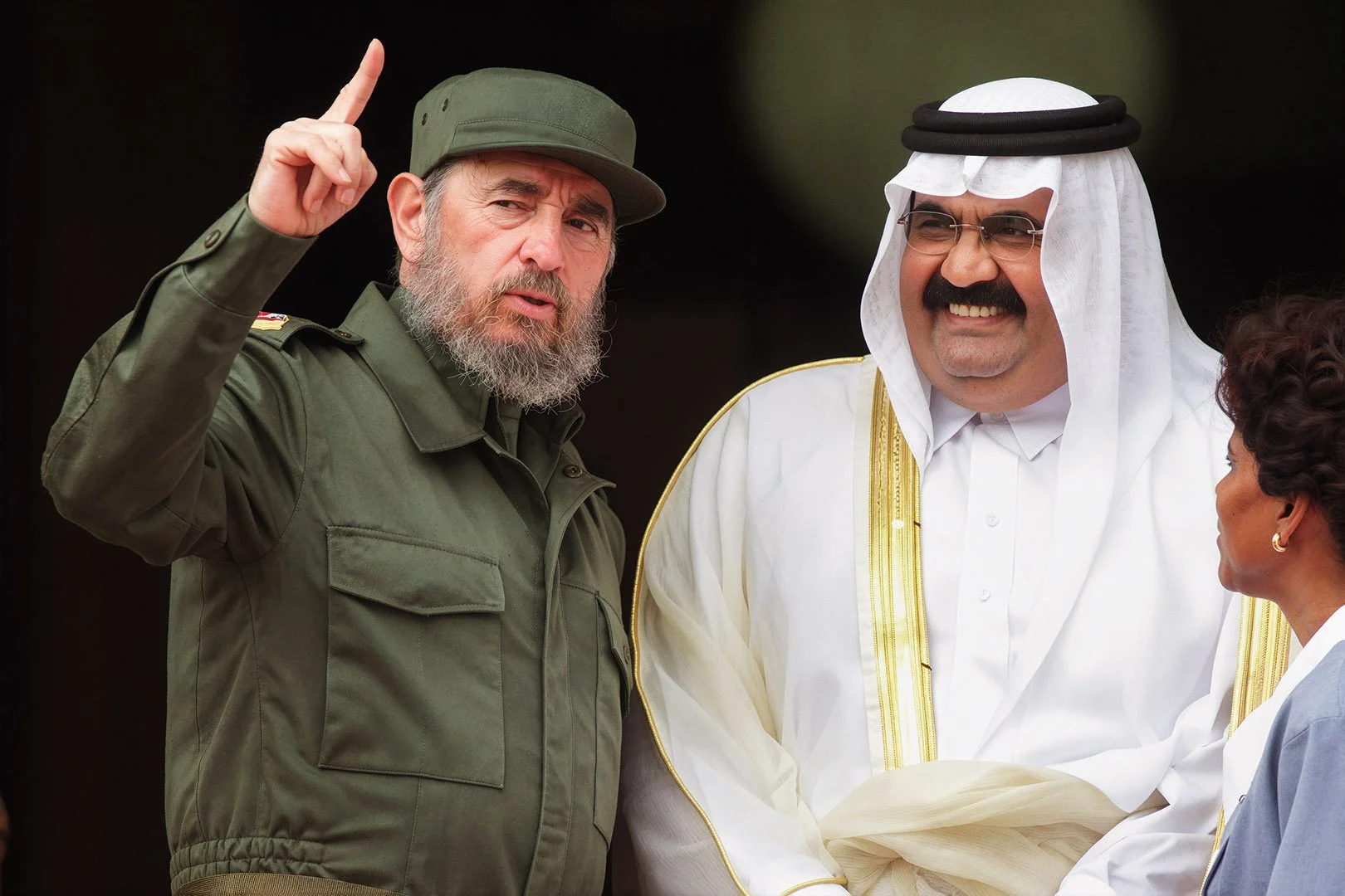  Reconstructed Image — Historic state meeting between His Highness Sheikh Hamad bin Khalifa Al Thani and Fidel Castro. 