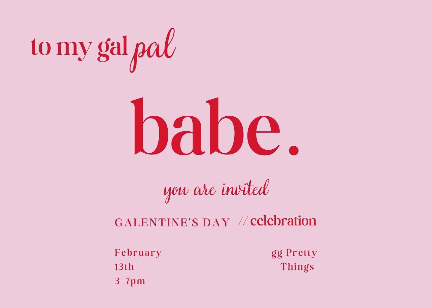 Will you be joining us this Tuesday? Grab your besties and join us from 3-7pm for a fun Galentine&rsquo;s girls night out!❤️🩷