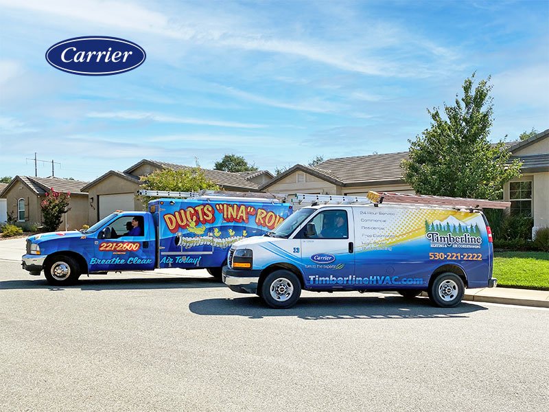The best hvac company in Redding working on a client's air conditioning system