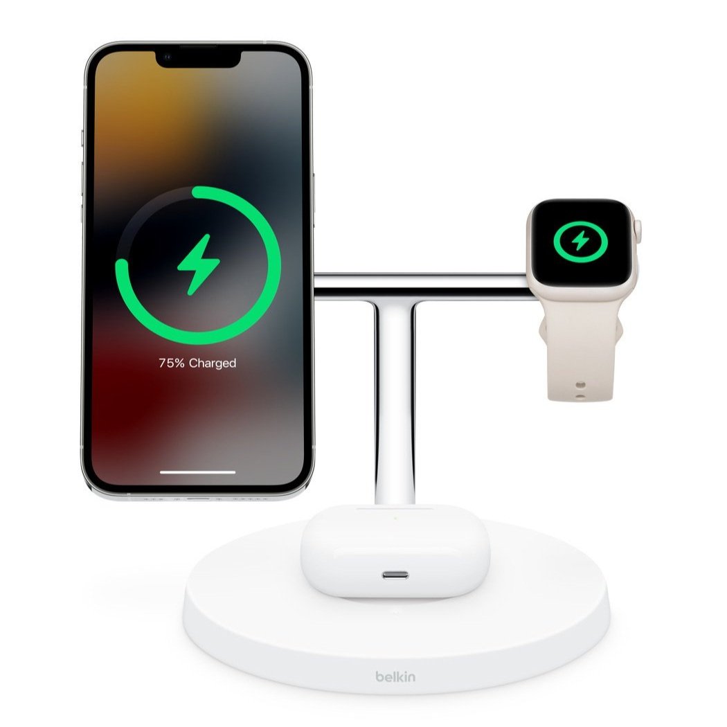 Belkin BOOST↑CHARGE PRO 3-in-1 Wireless Charging Stand with MagSafe