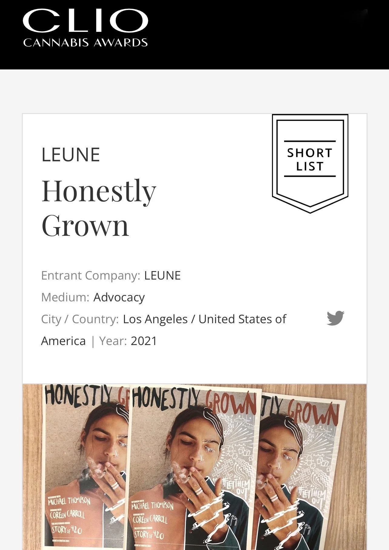 CLIO AWARDS | December 7, 2021