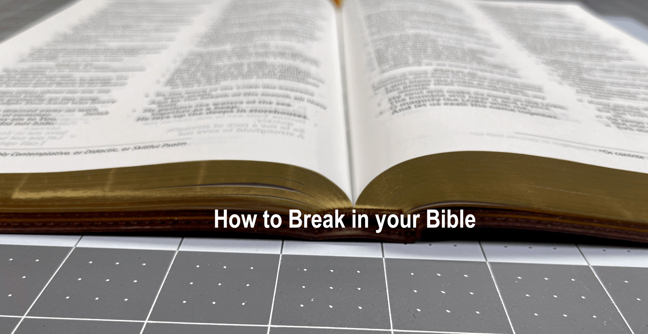 Breaking in your Bible