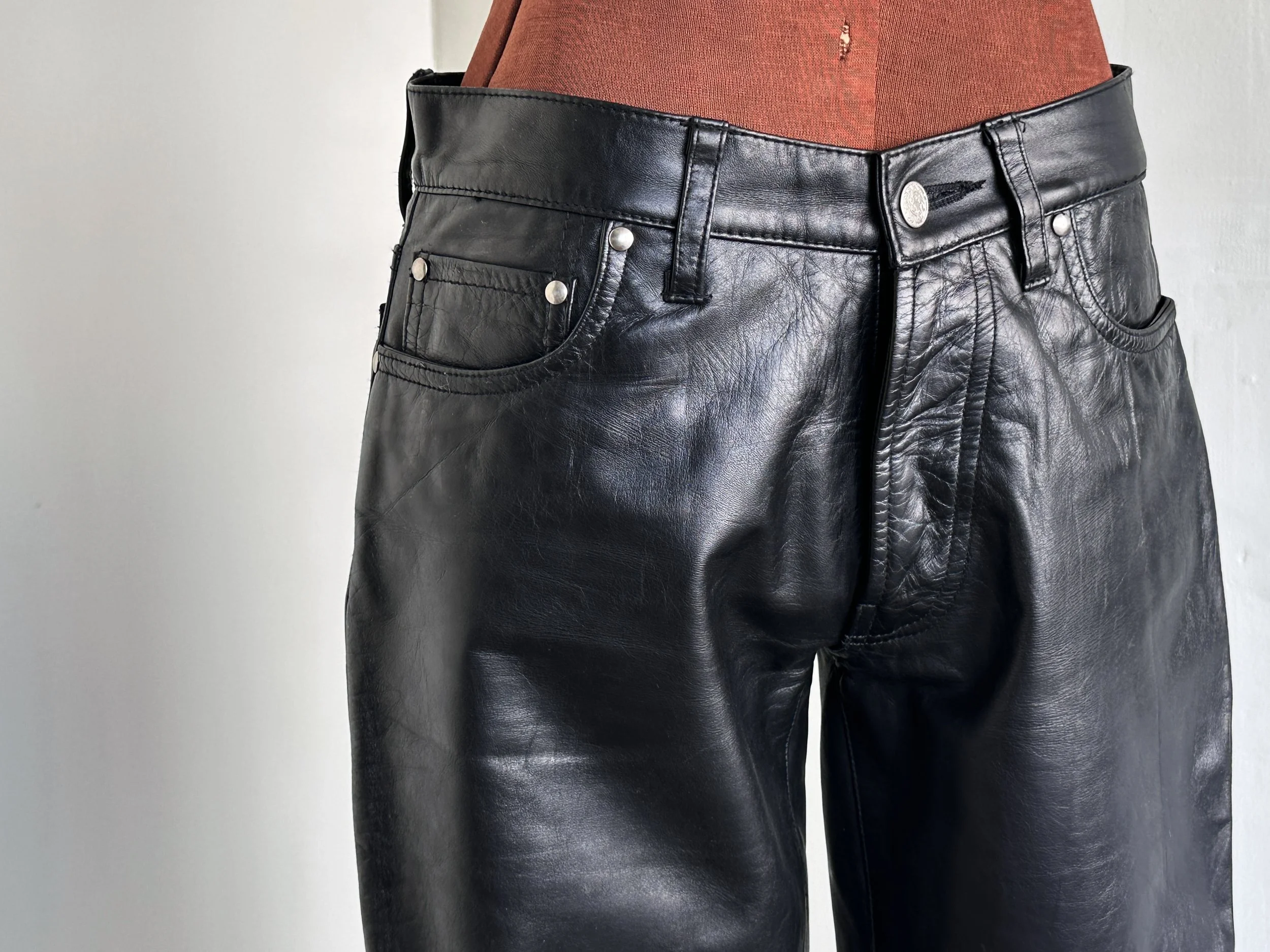 Vintage Frye for Fred Segal Black Leather Pants