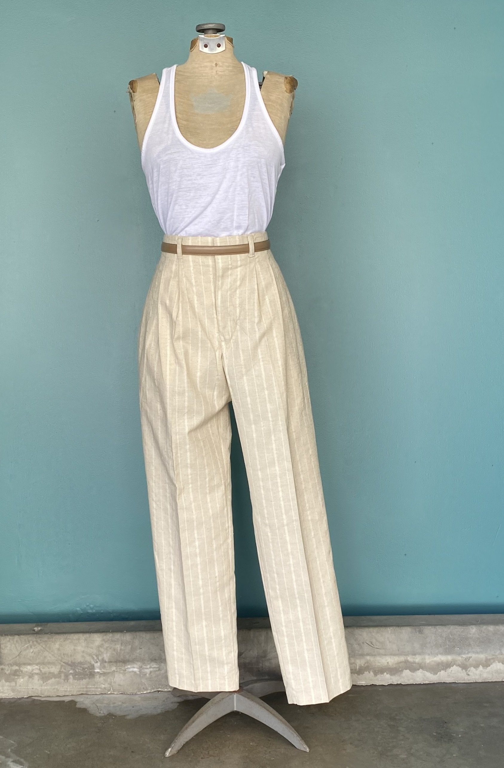 Vintage 80s NWT Striped High Waisted Trousers — Tara Lyn Evans
