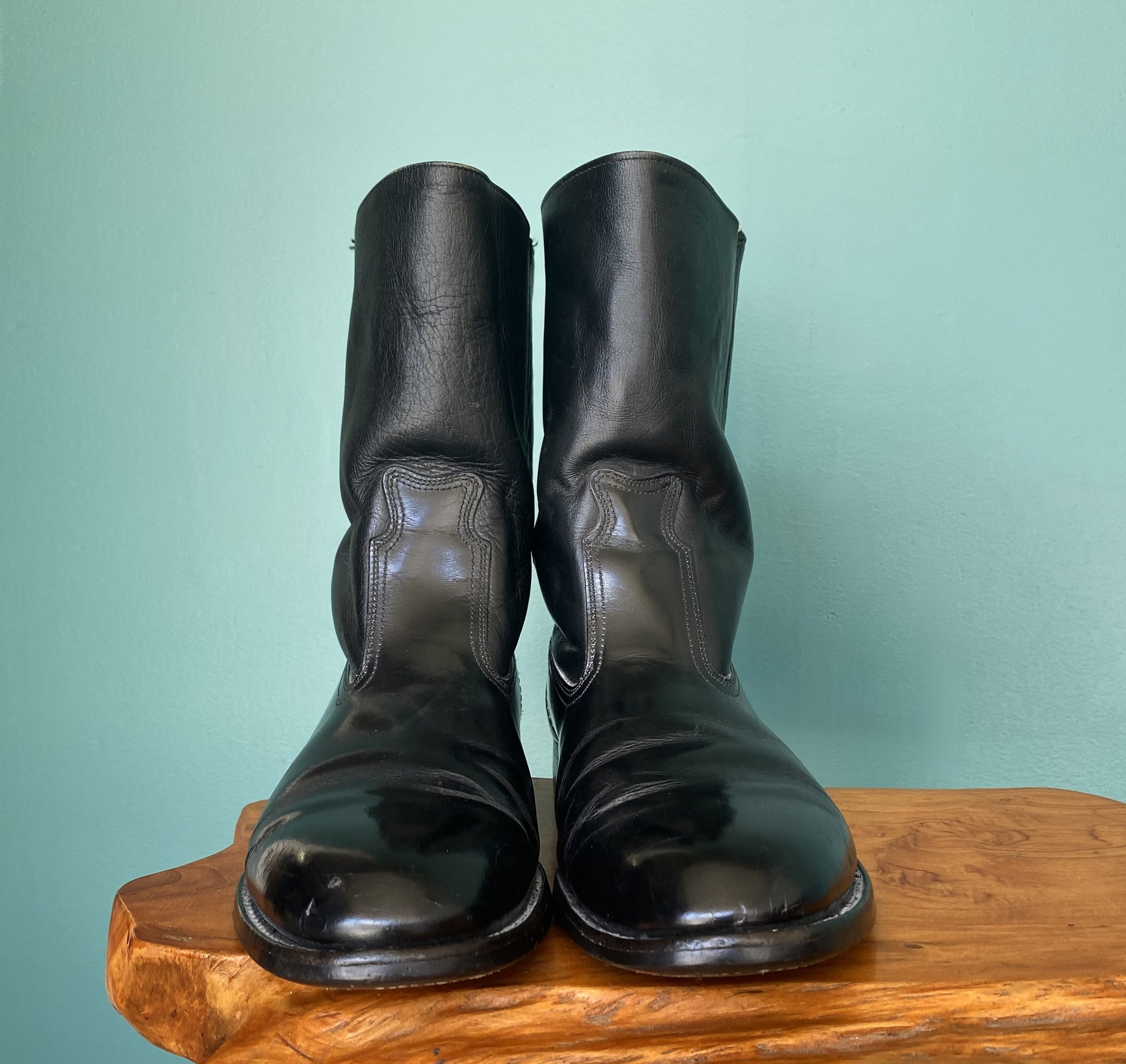 Vintage 70s Mens Frye Black Leather Boots — Tara Lyn Evans