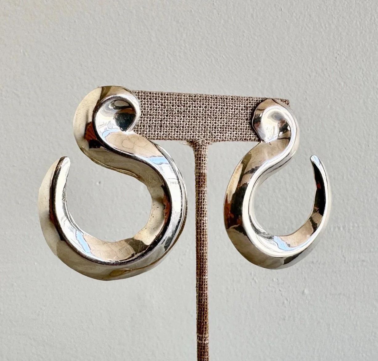 Vtg 925 Brutalist Earrings