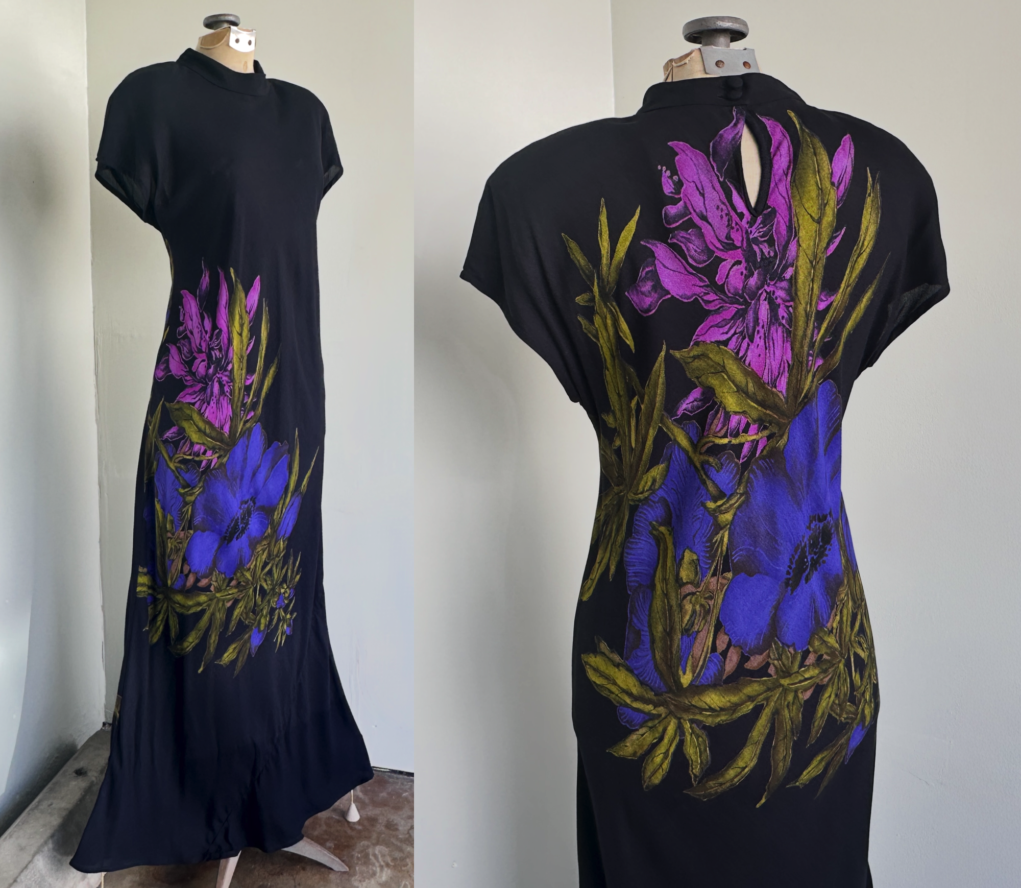 Vtg Carol Little Maxi Dress