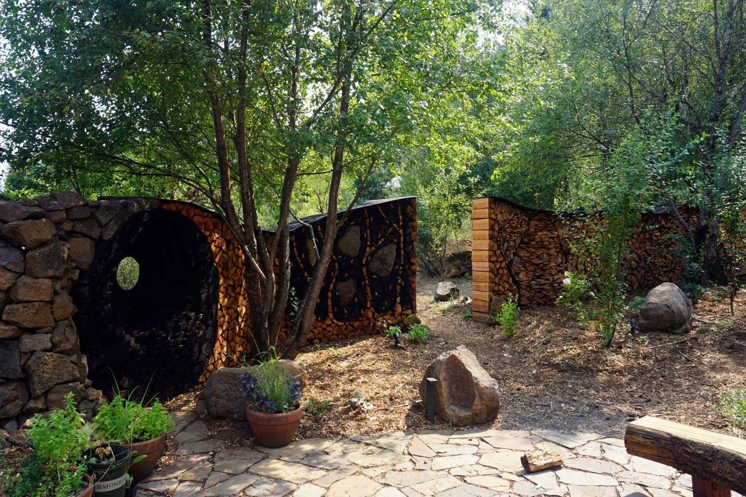 the stack with gap and working pile.JPG