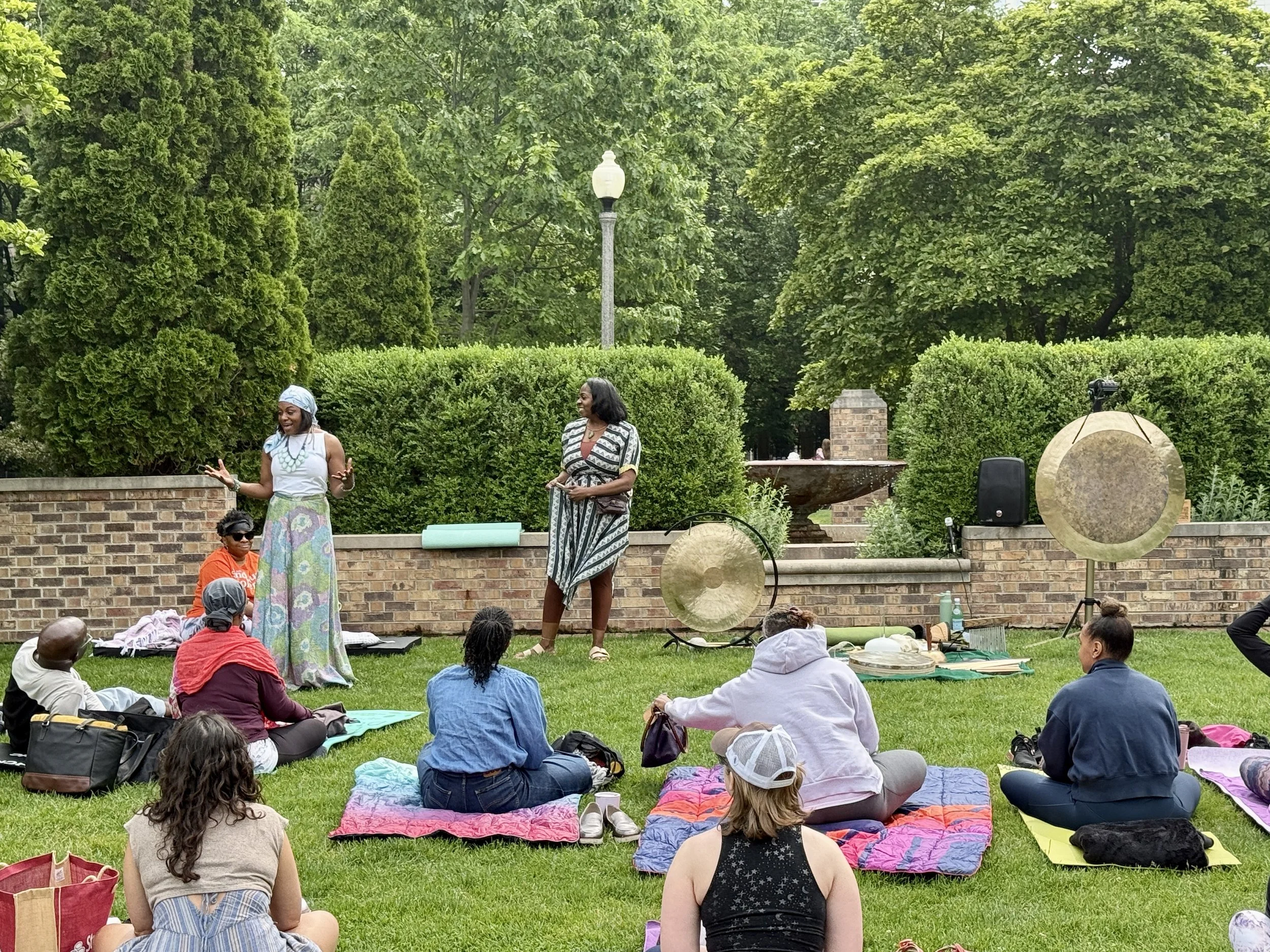 Chicago Summertime Sound Bath Meditation in the park — Mecca Elevated