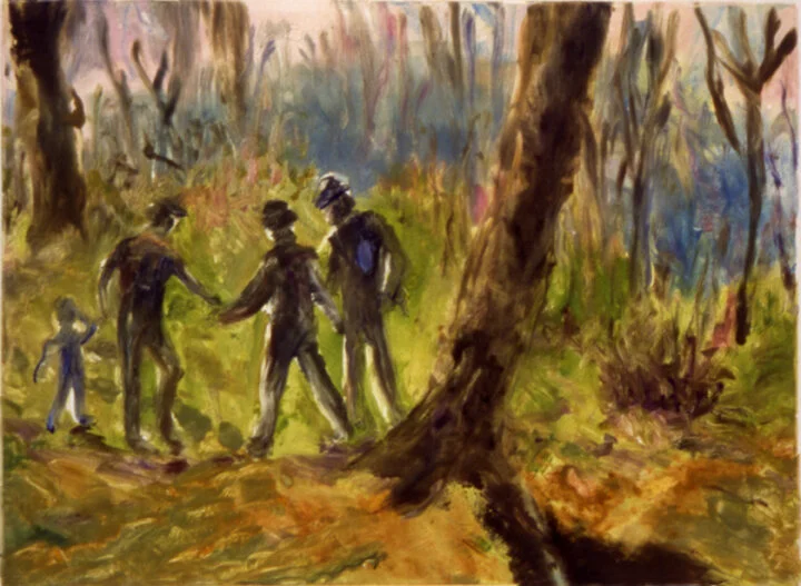  Meeting in the Woods       monotype       11" x 15" 