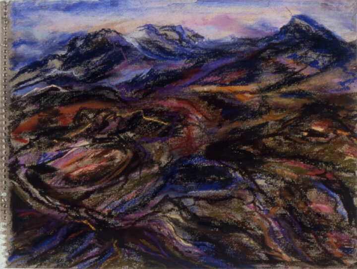 Haleakala Study, Night, 9 x 12 in.