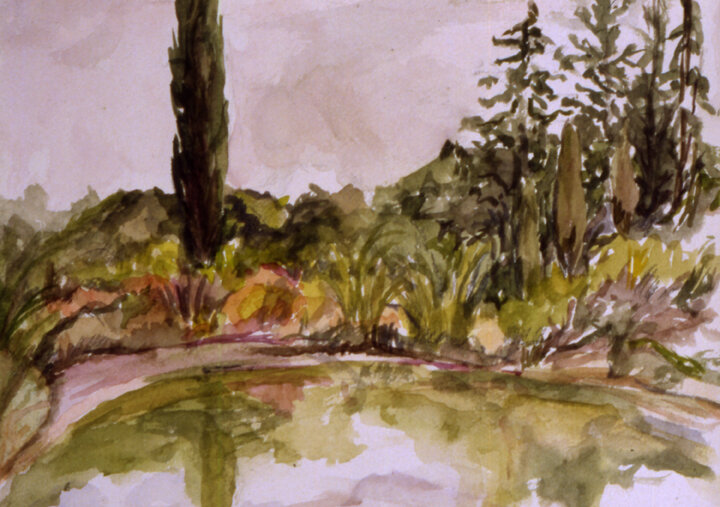 Pond, Hadera       watercolor       9 x 12 in.