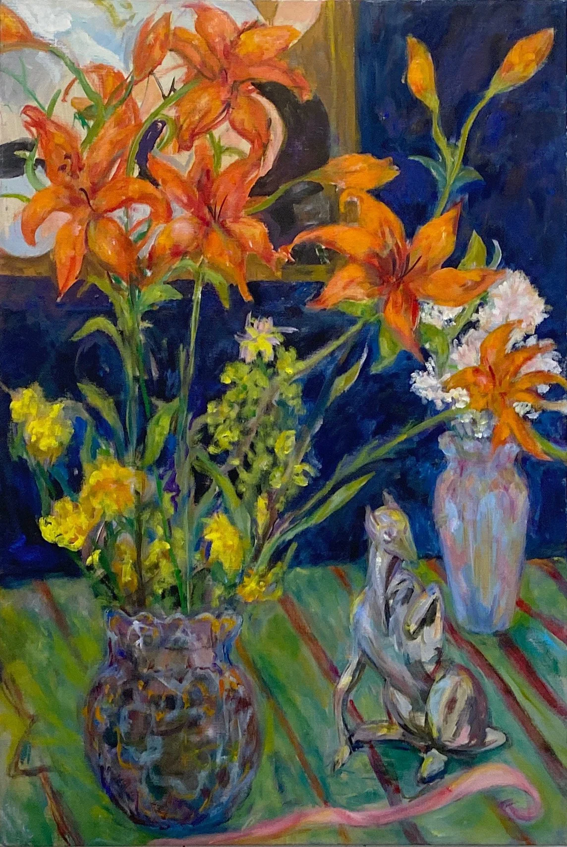 Still Life with Silver Dog     36 x 24 in.