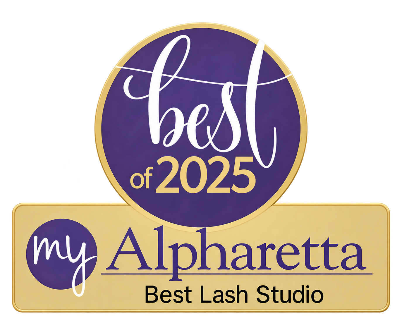 My Alpharetta 2025 Winner Best Lash Studio Badge