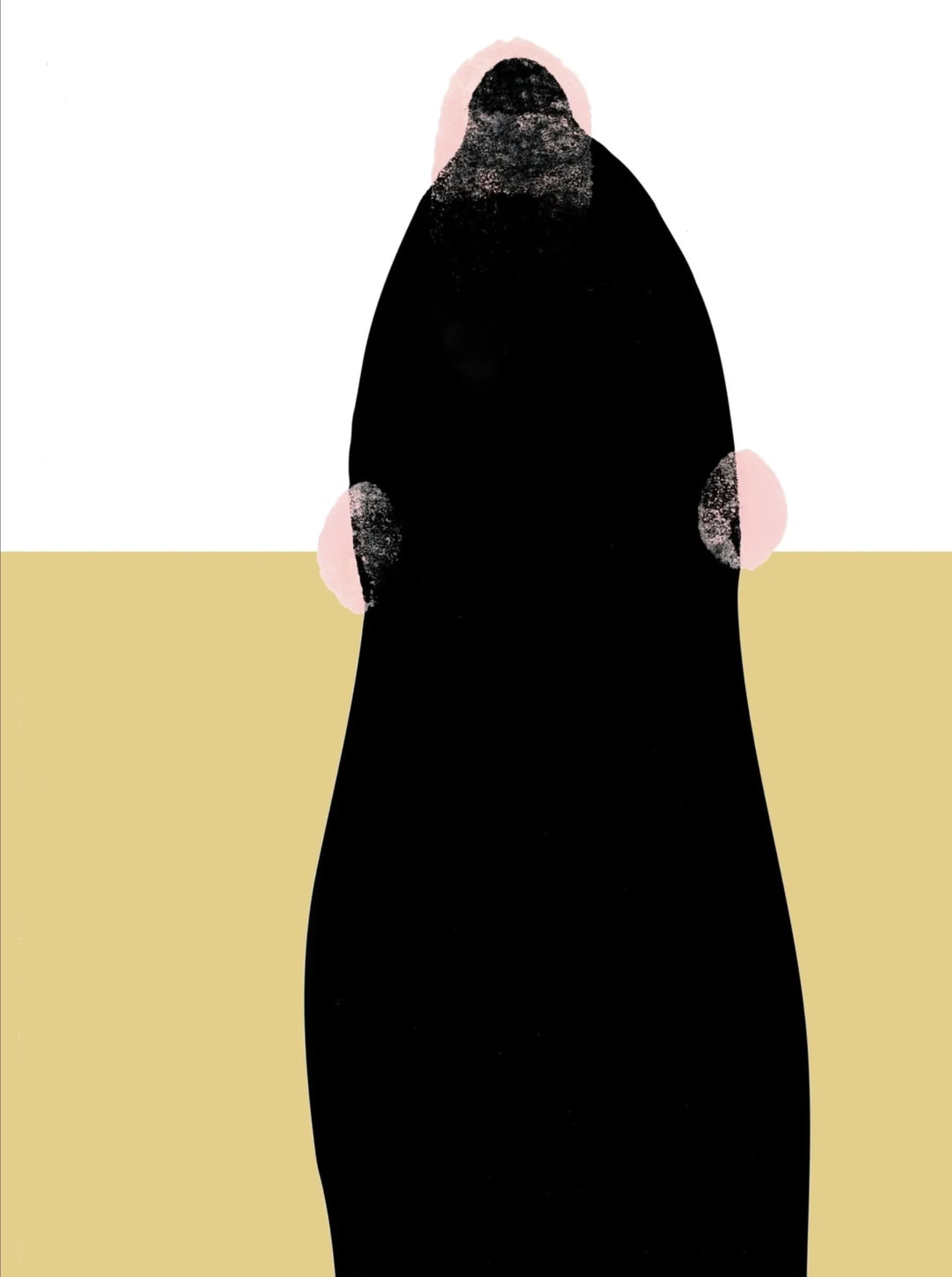 The Prayer…   2026   52cm H x 38cm W    mixed media on paper