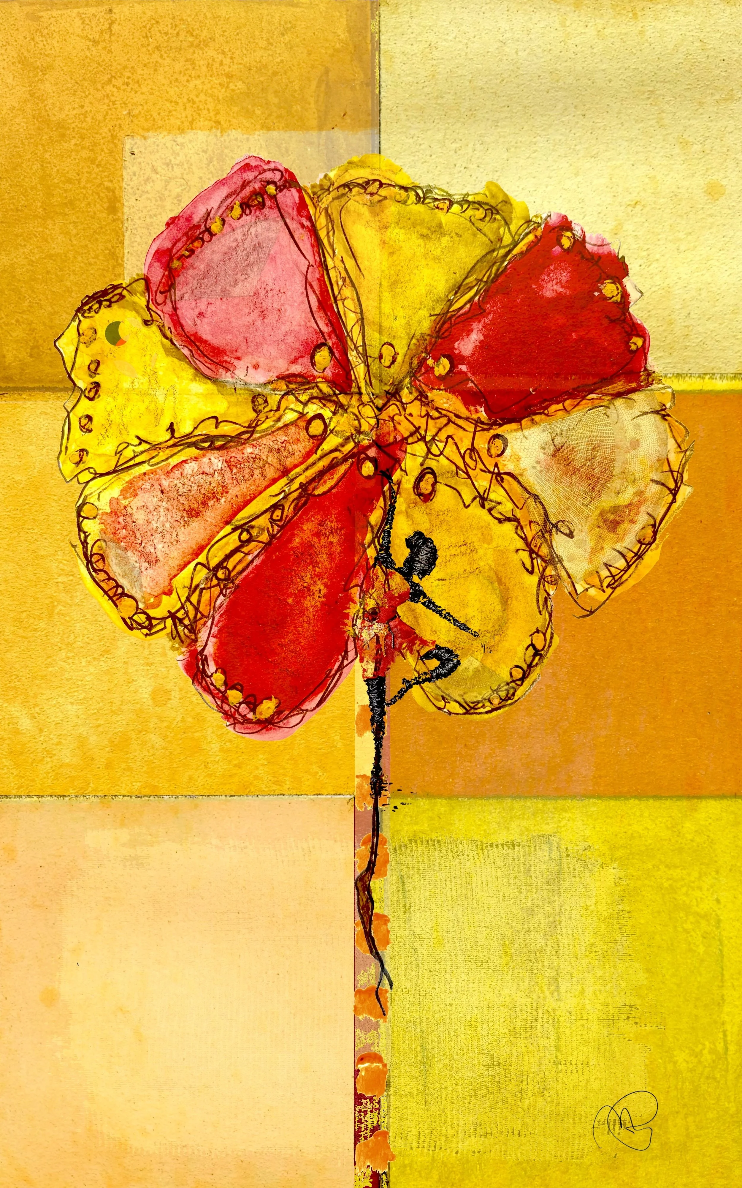 Dancer   2026   61cm H x 40cm W   Water Colors on Arches Paper